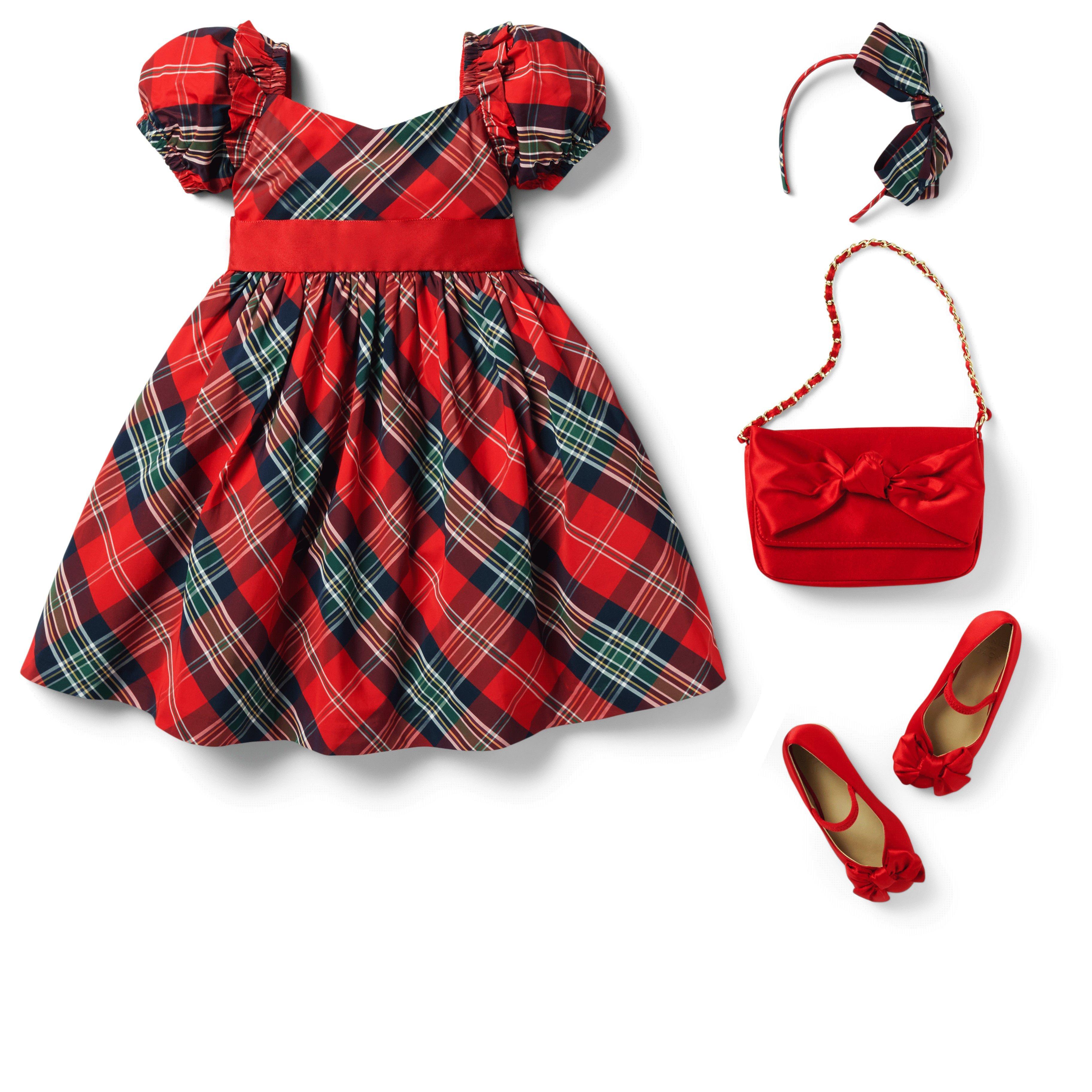 Plaid Puff Sleeve Dress image number 4