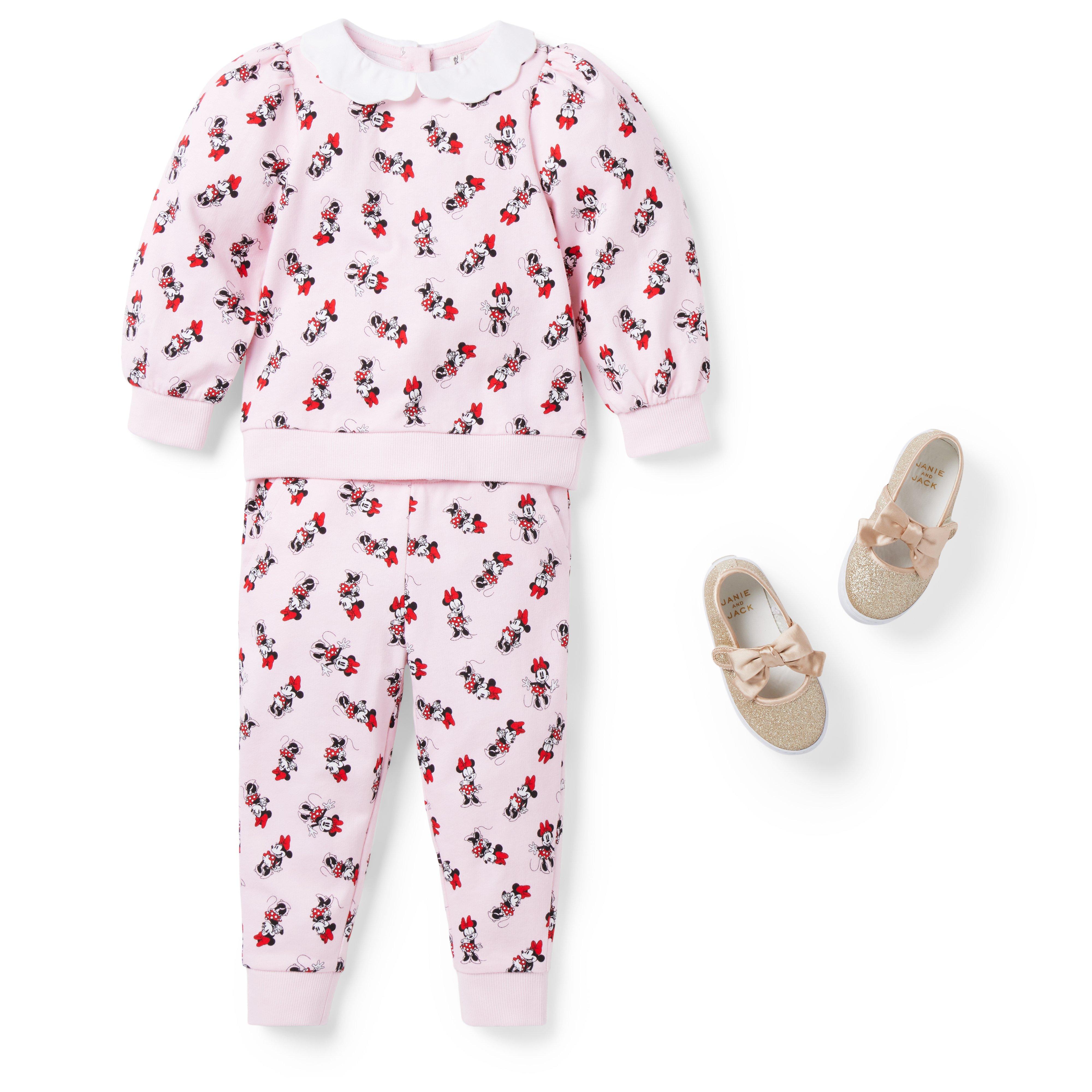 Girl Fifties Pink Minnie Mouse Disney Minnie Mouse Jogger by Janie and Jack