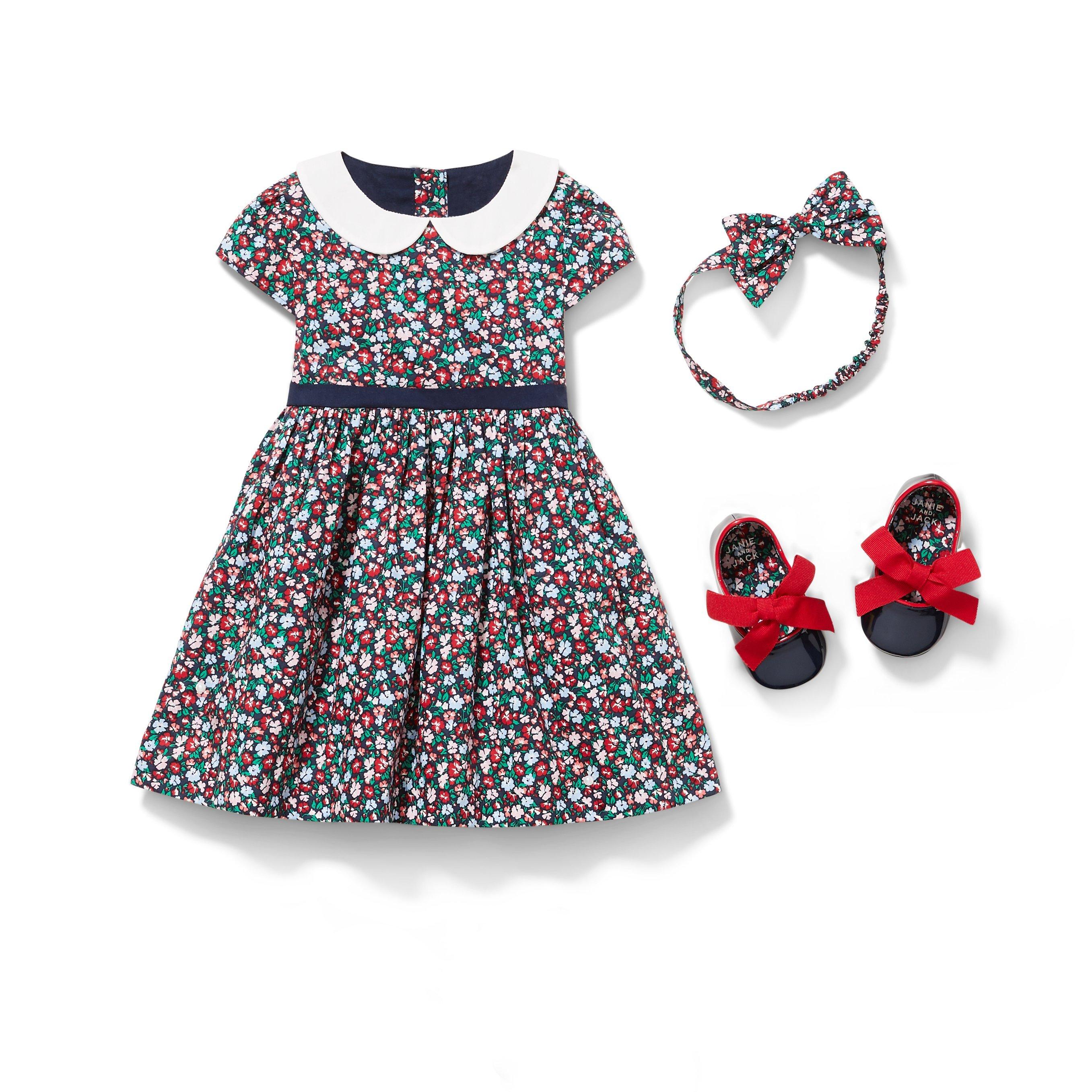 Baby Floral Collared Dress image number 3