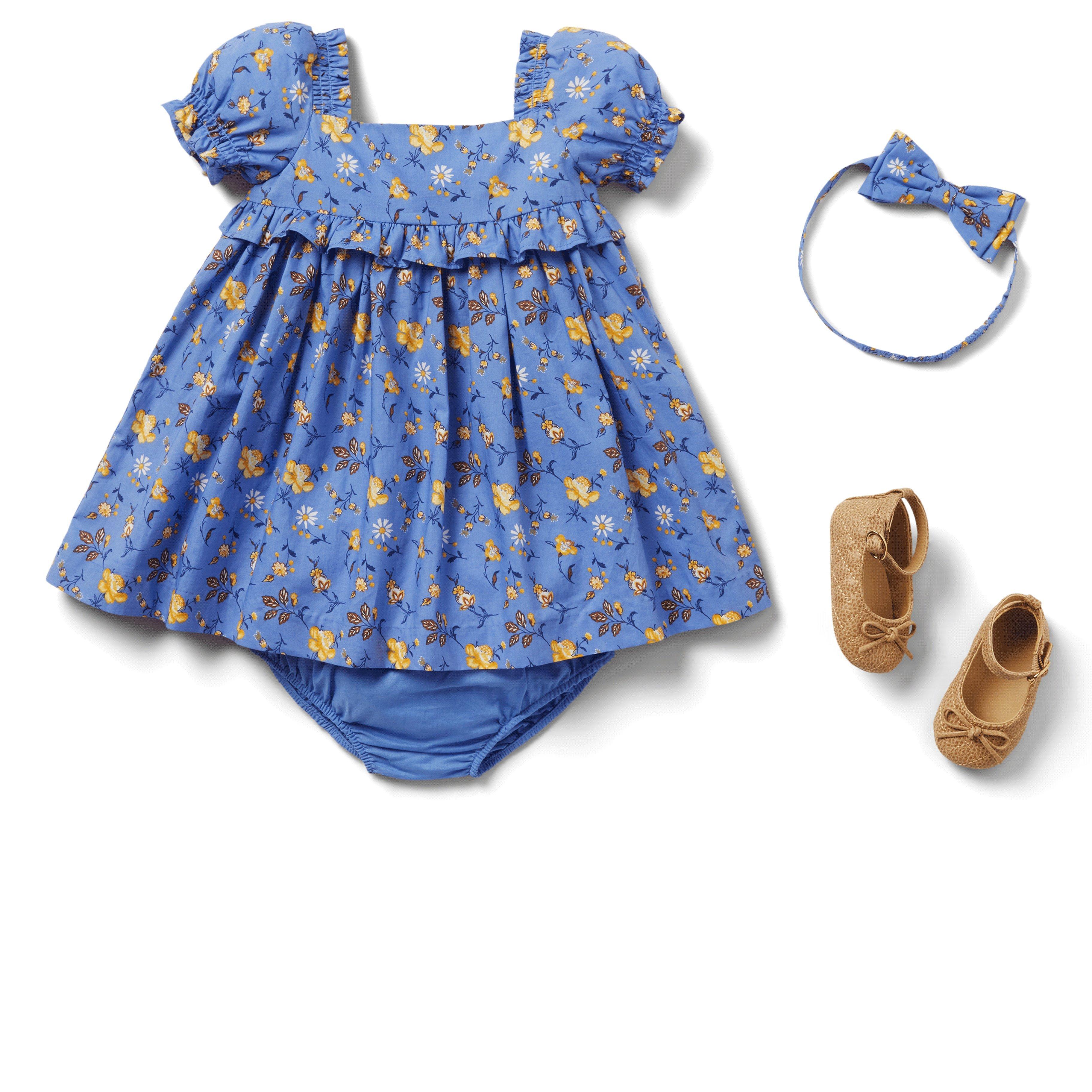 Baby Floral Puff Sleeve Dress  image number 2