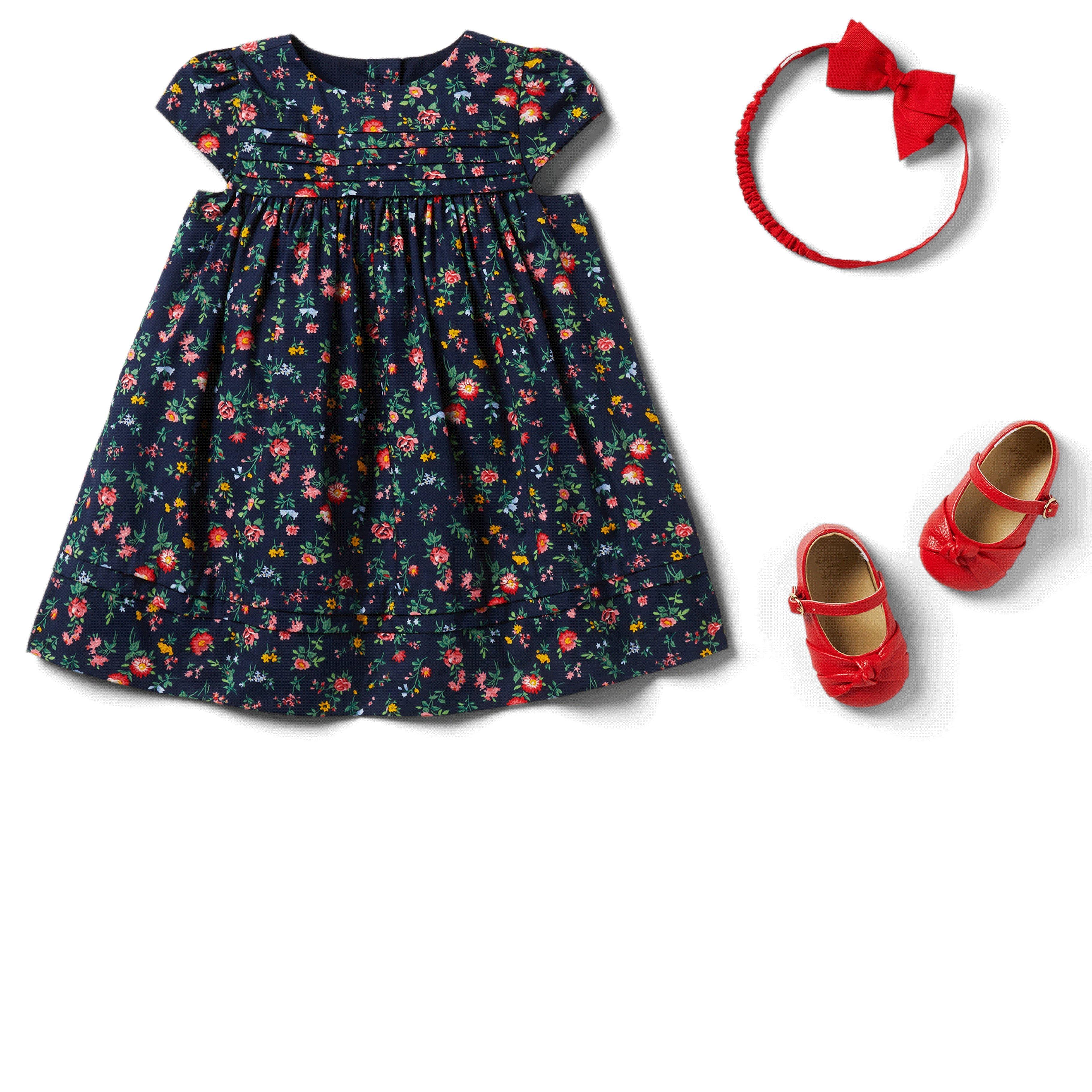 Baby Floral Pleated Dress  image number 2