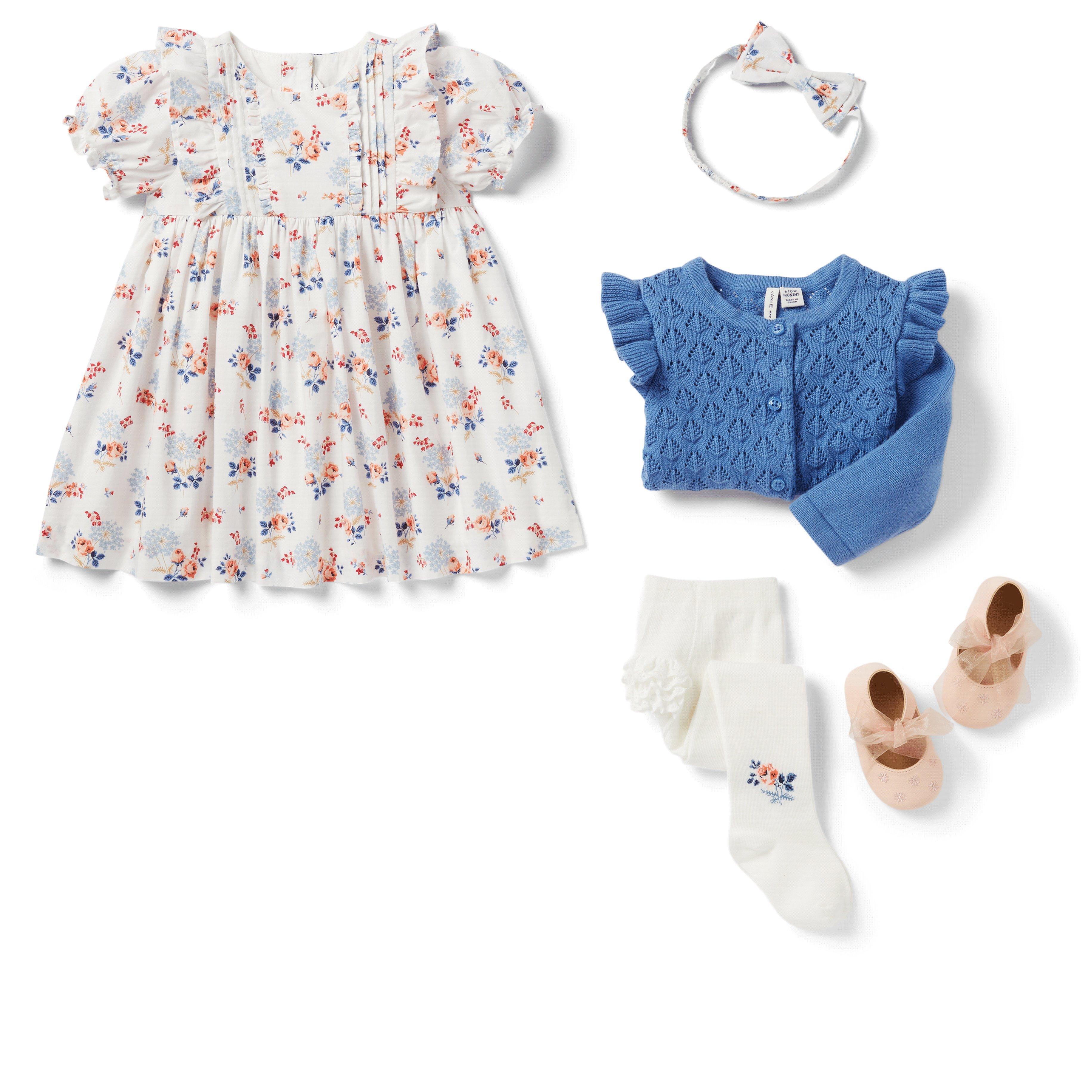 Baby Floral Pintuck Dress image number 3