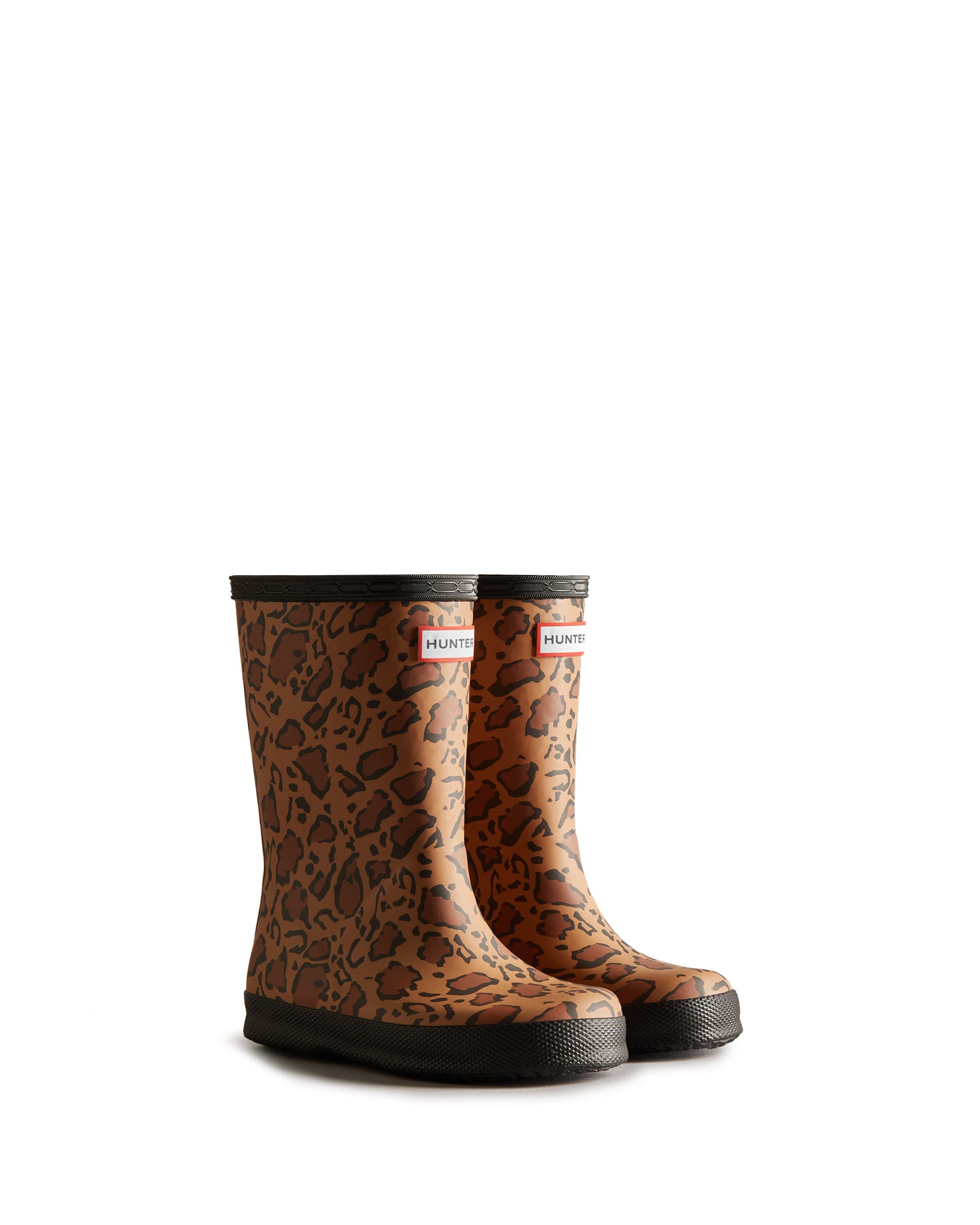 Hunter Original Kids First Classic Leopard Rain Boot