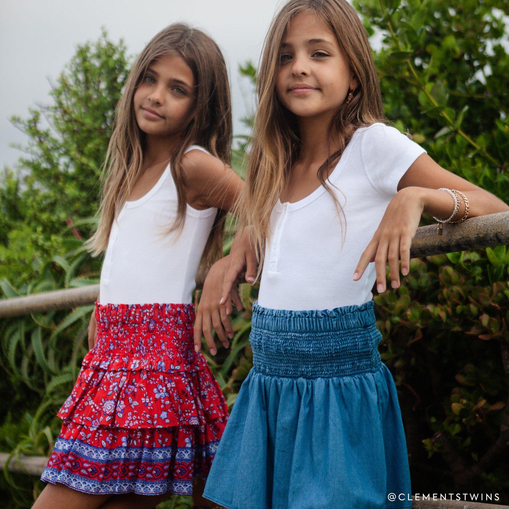 Floral Smocked Tiered Skirt  image number 1