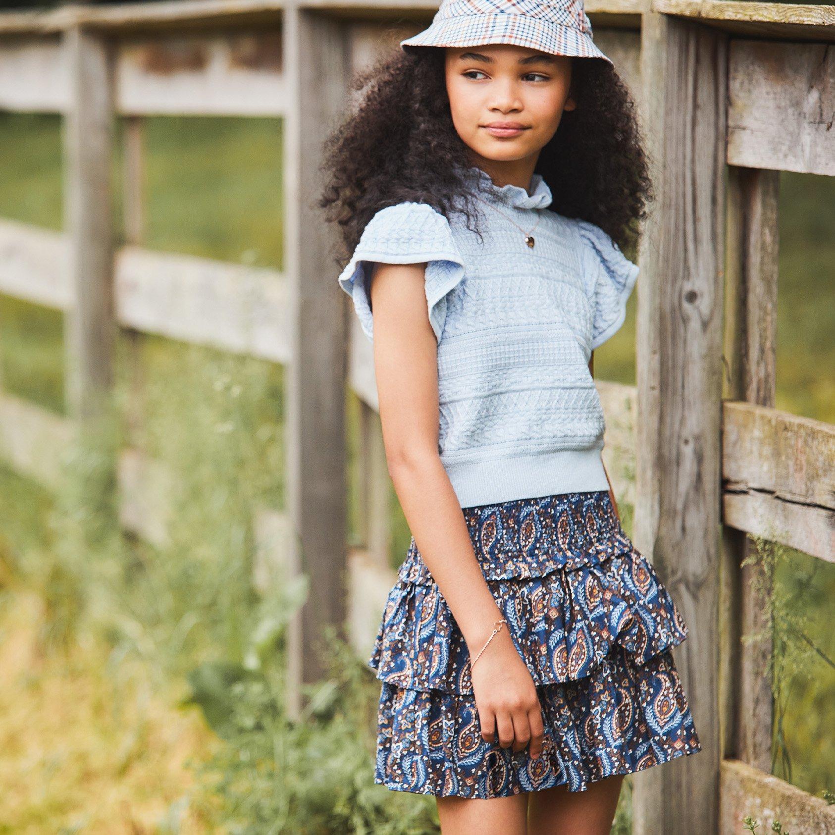 Ruffle Sleeve Sweater Top image number 1