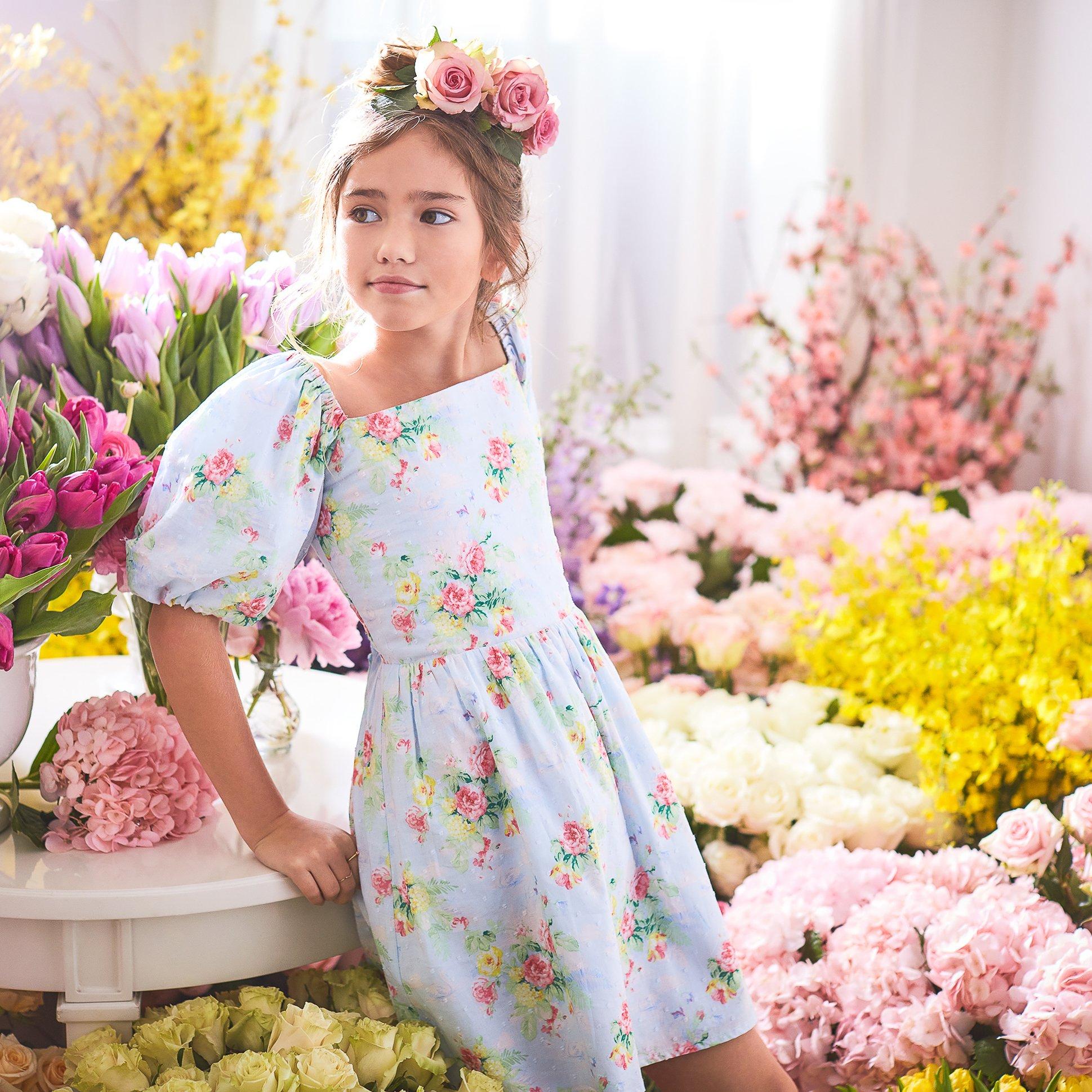 Floral Puff Sleeve Dress image number 1