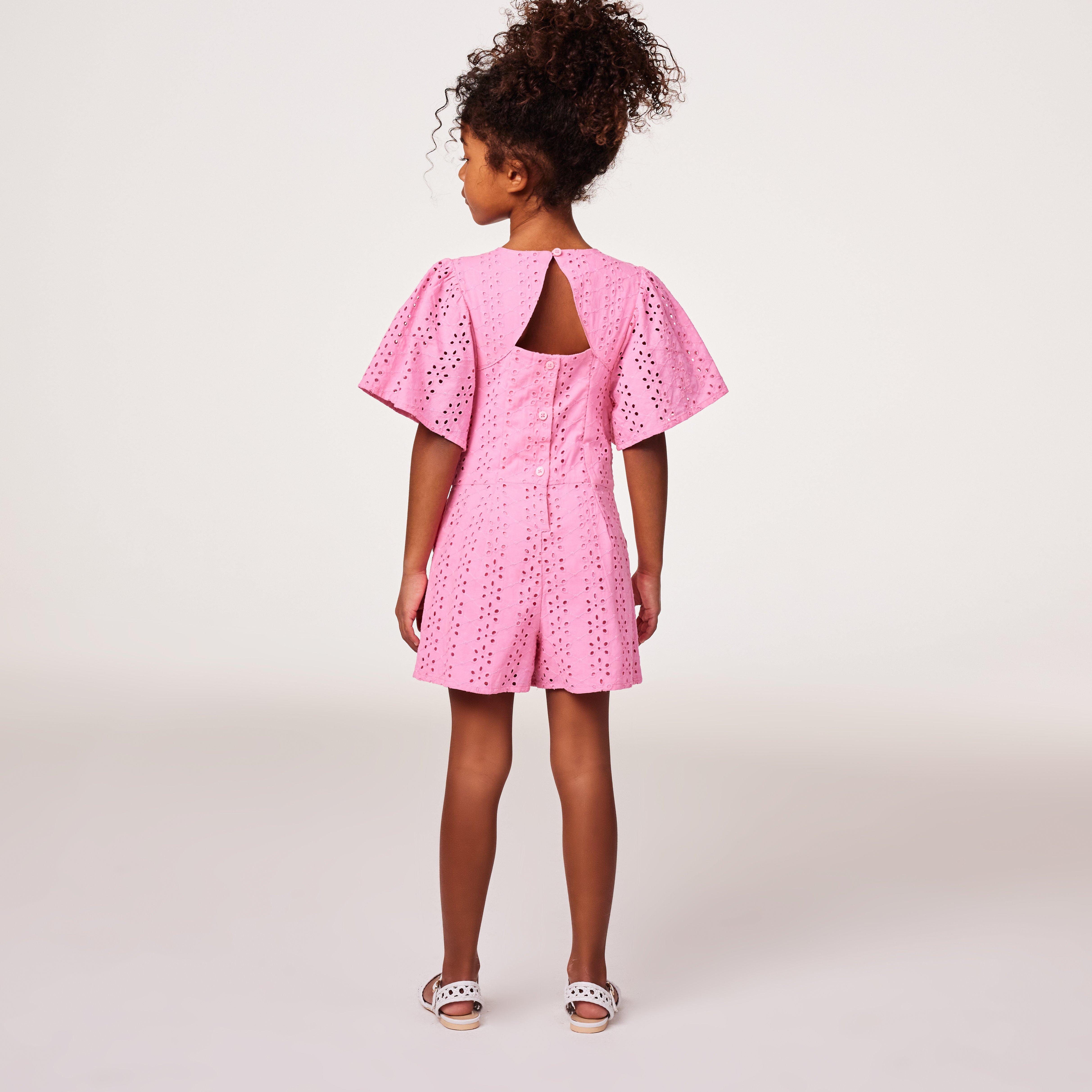 Eyelet Flutter Sleeve Romper image number 5