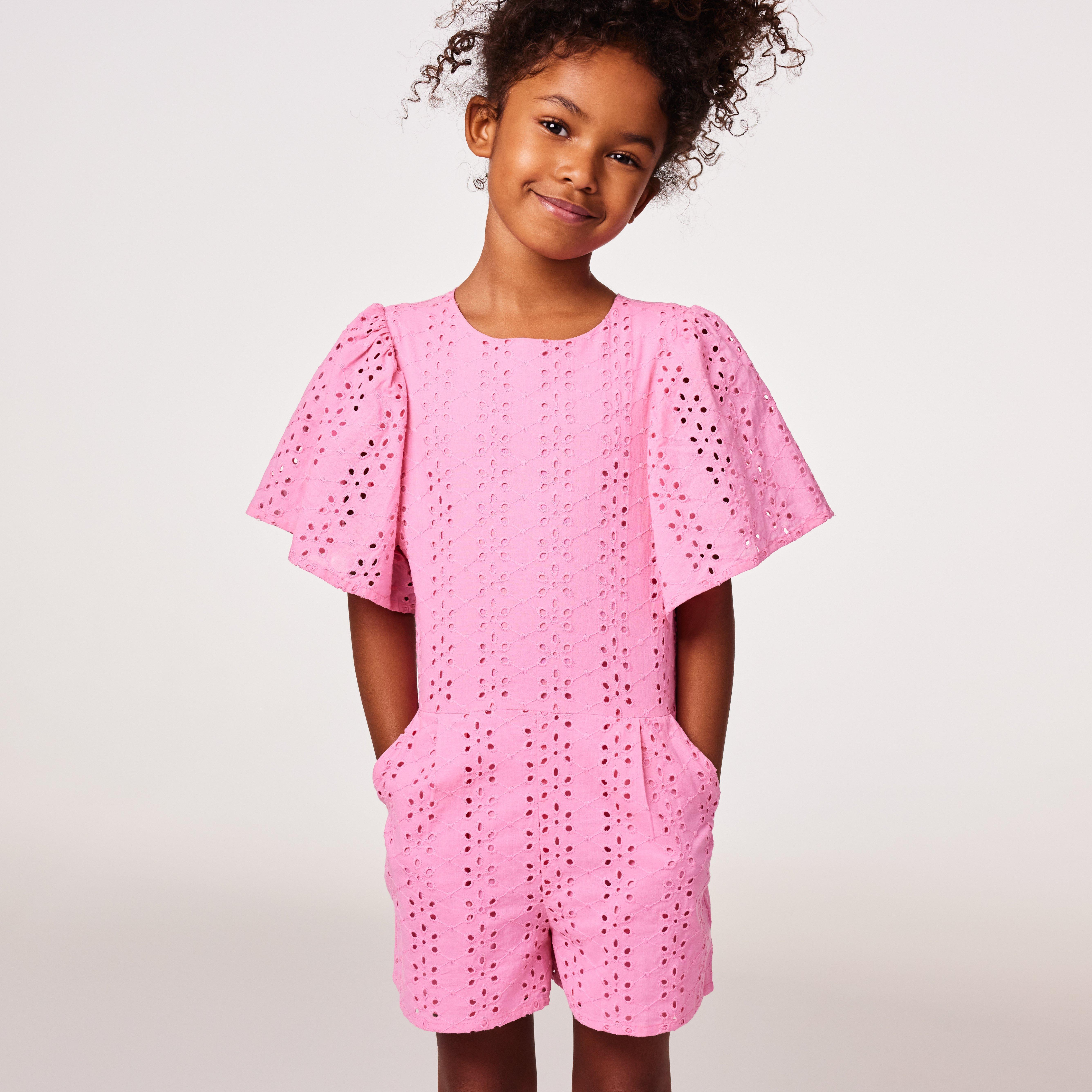 Eyelet Flutter Sleeve Romper image number 6