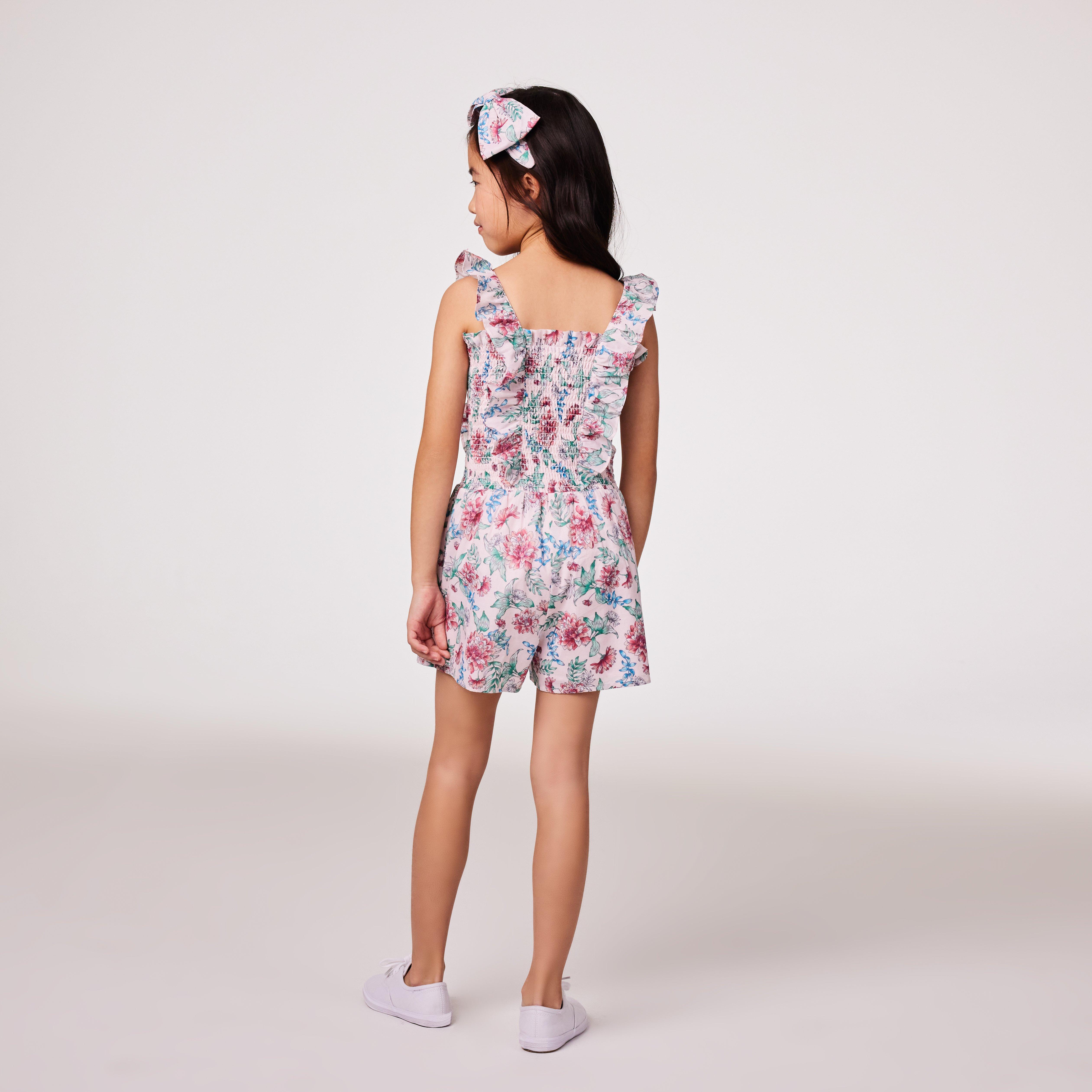 Floral Smocked Romper image number 4