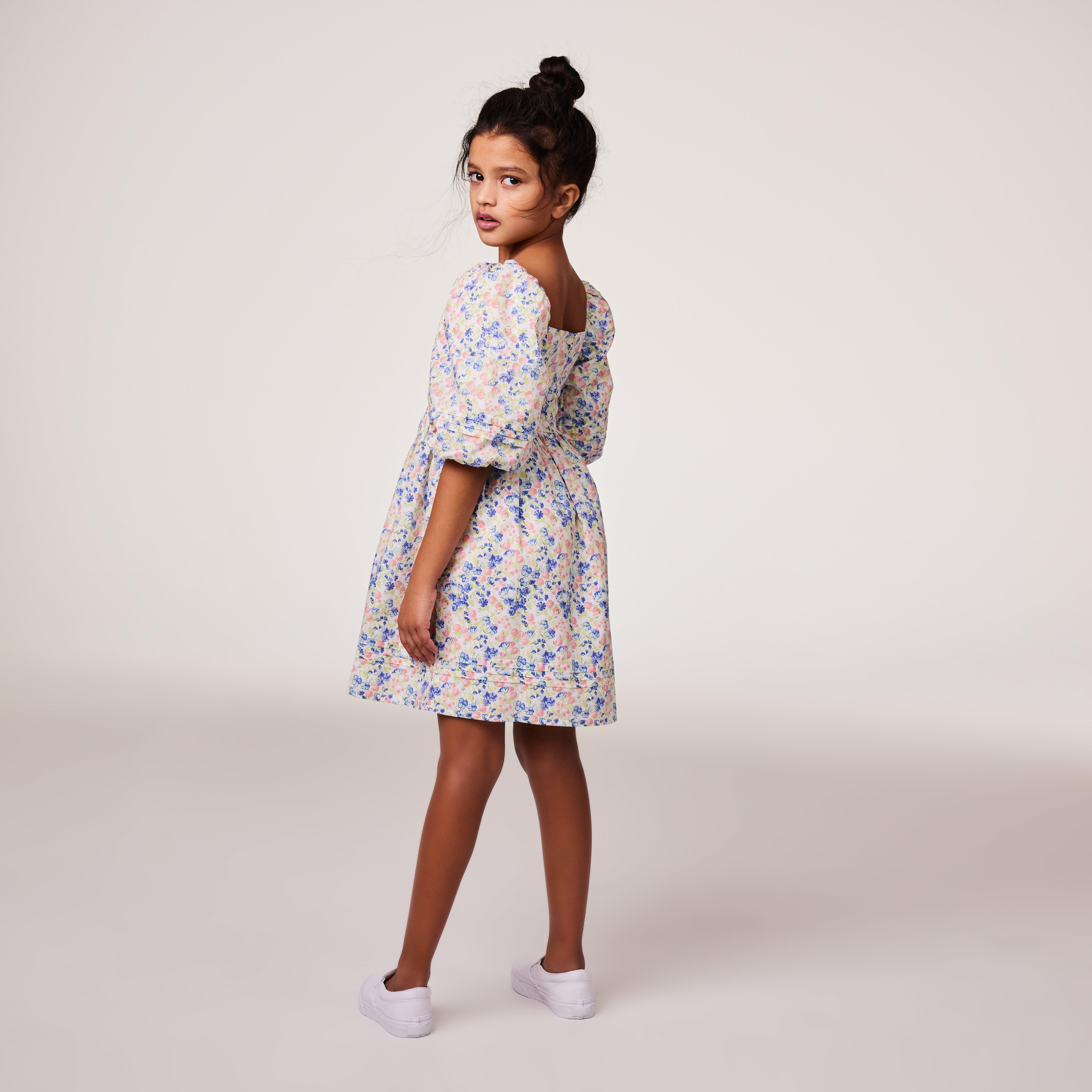 The Natalie Floral Smocked Bubble Sleeve Dress image number 4