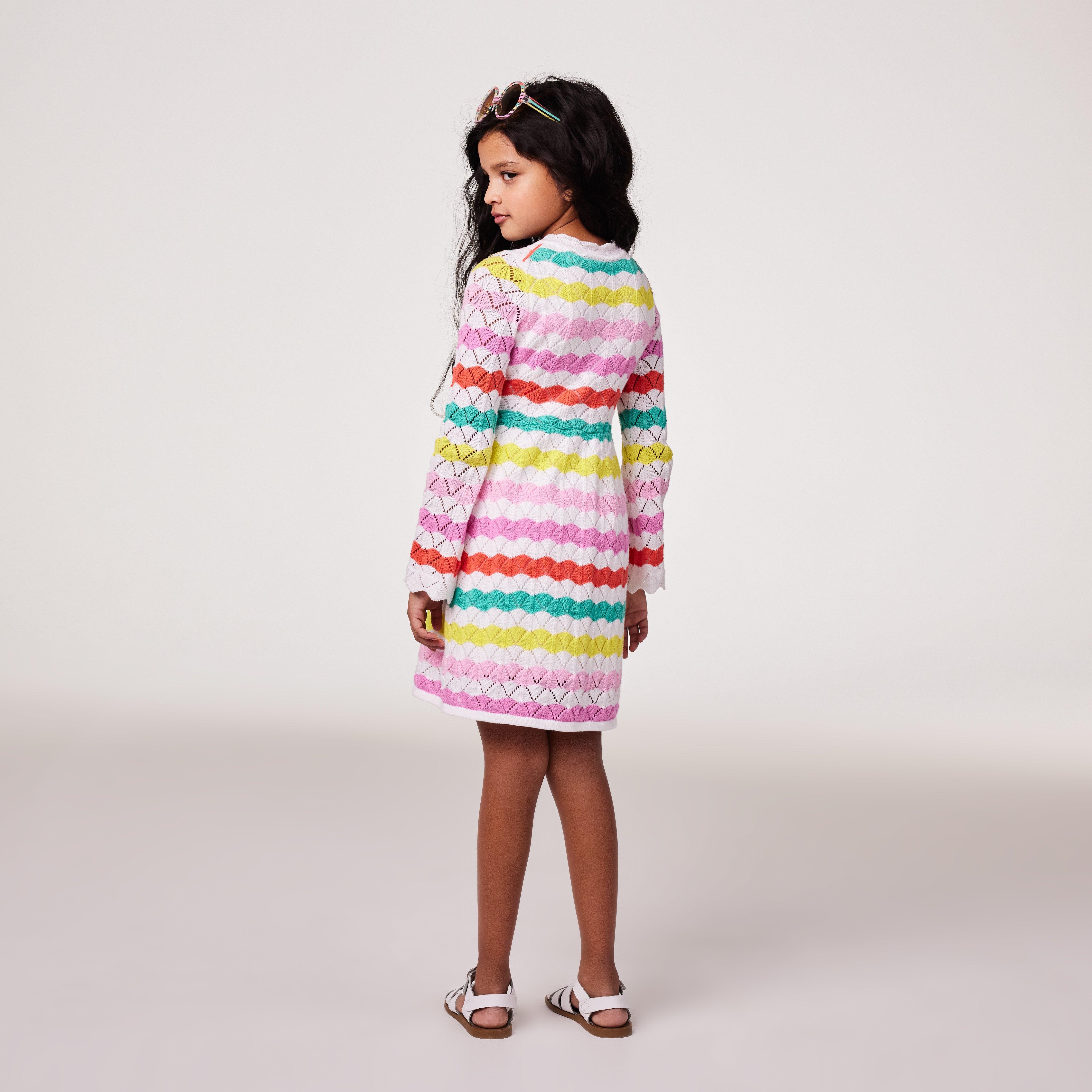 Wavy Striped Crochet Dress image number 5