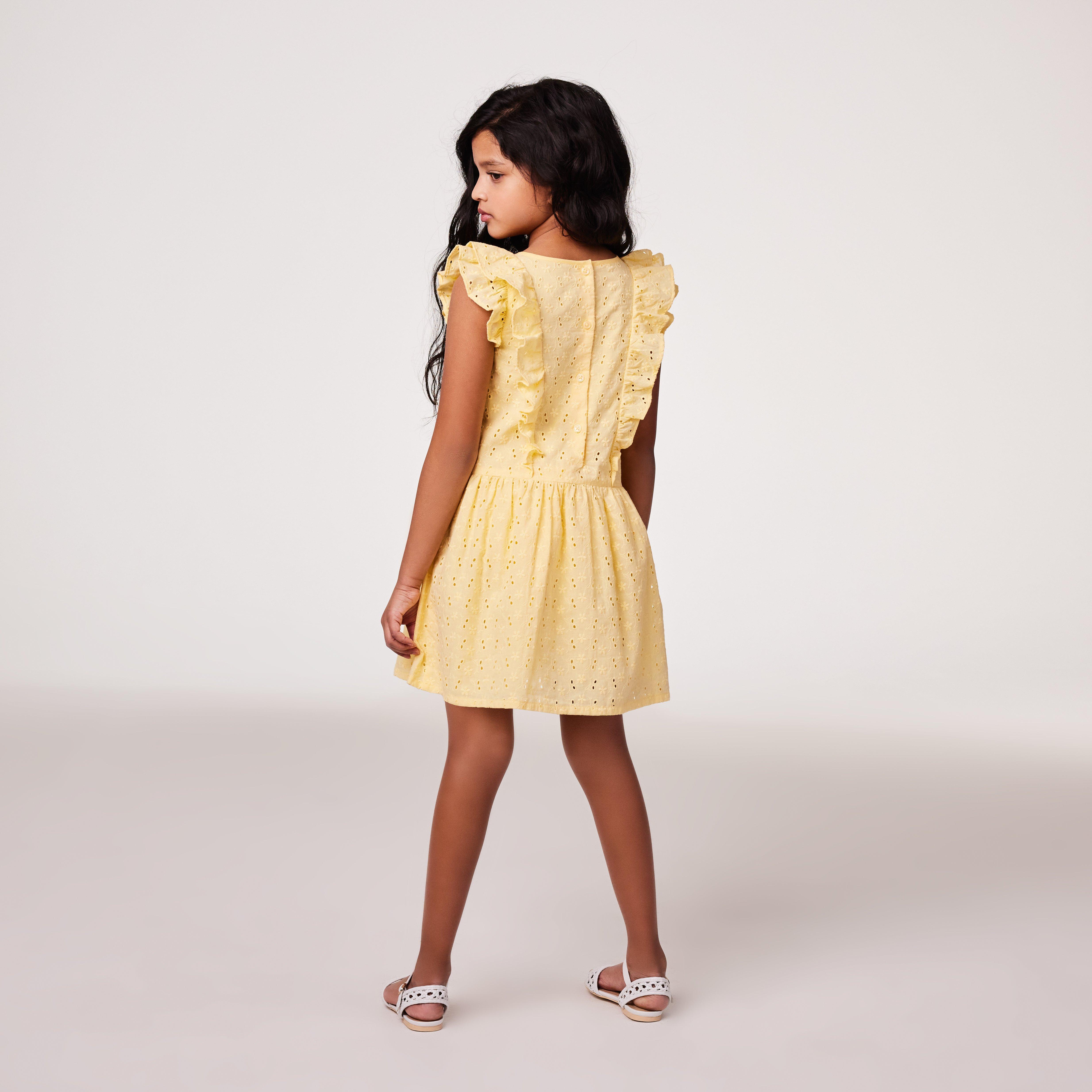 Ruffle Trim Eyelet Dress image number 4