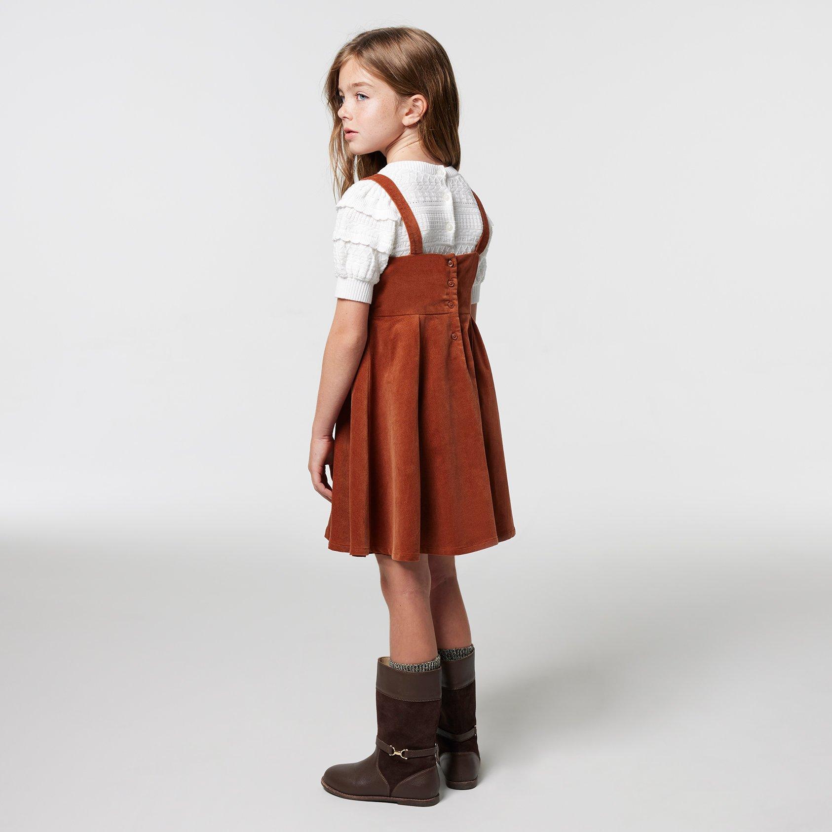 Corduroy Ruffle Jumper Dress image number 2