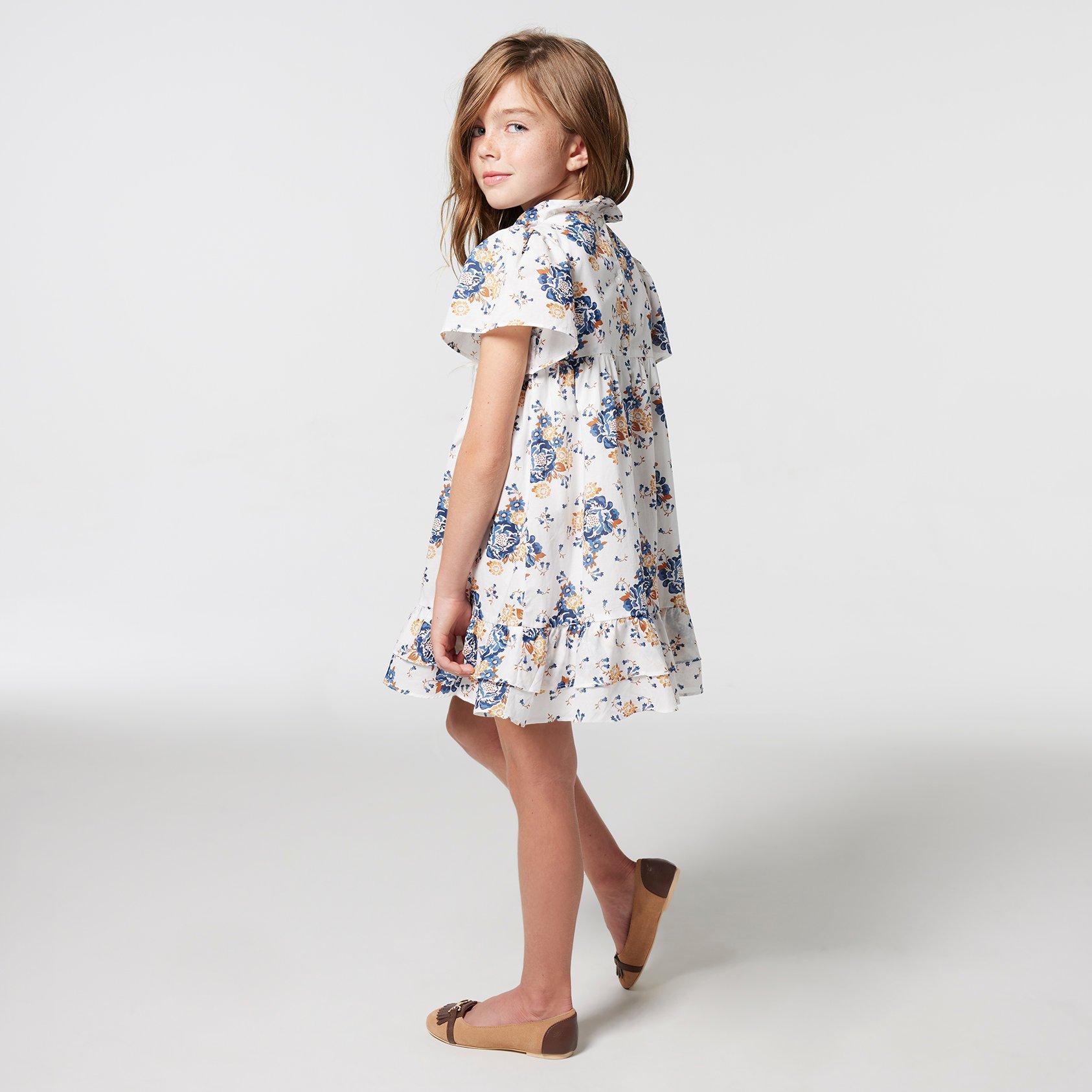 Floral Smocked Flutter Sleeve Dress image number 2