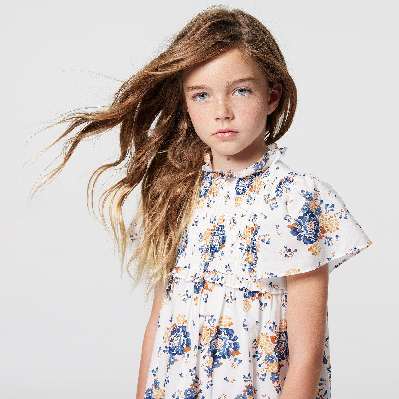 Floral Smocked Flutter Sleeve Dress image number 4
