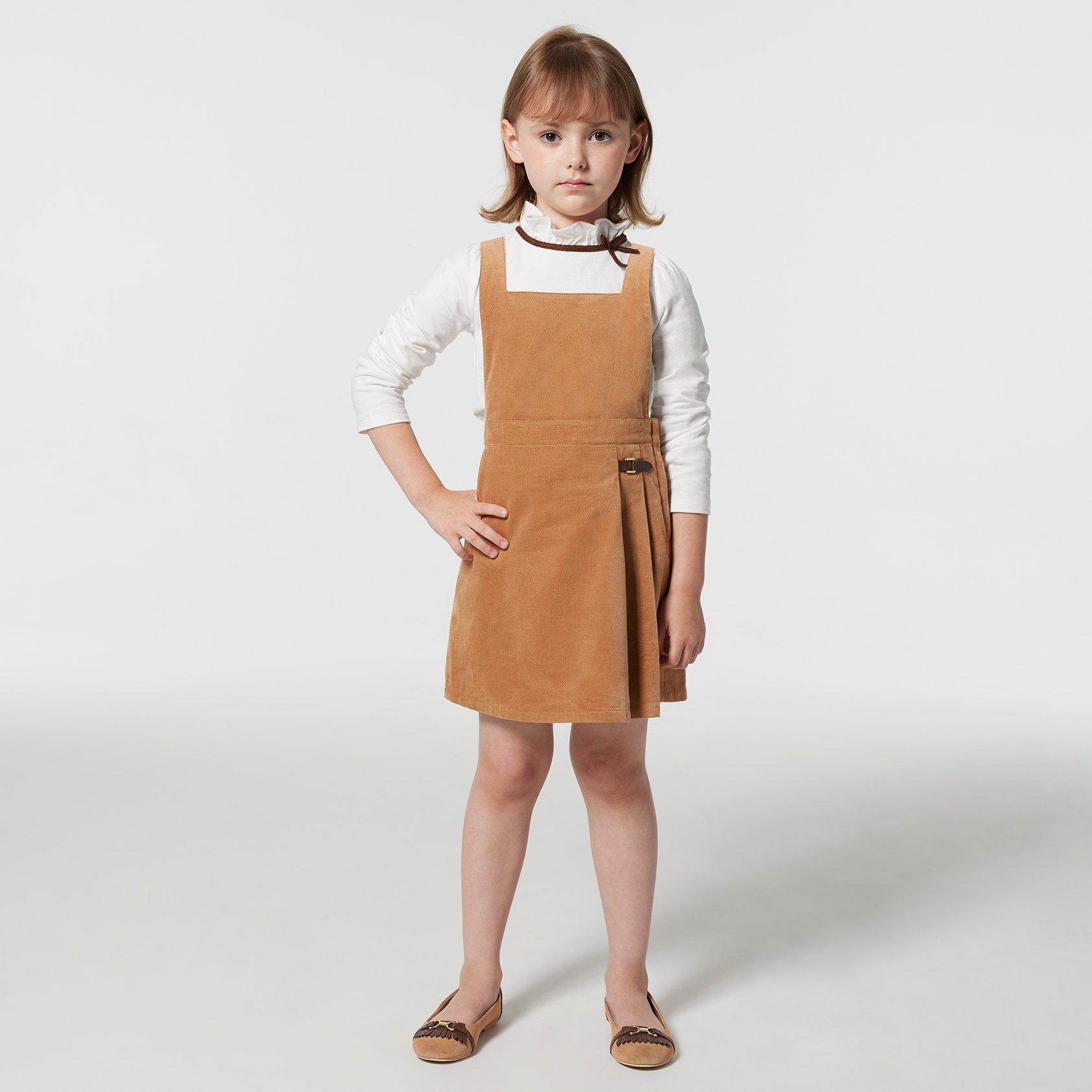 Girl Beach Tan Pleated Jumper Dress by Janie and Jack