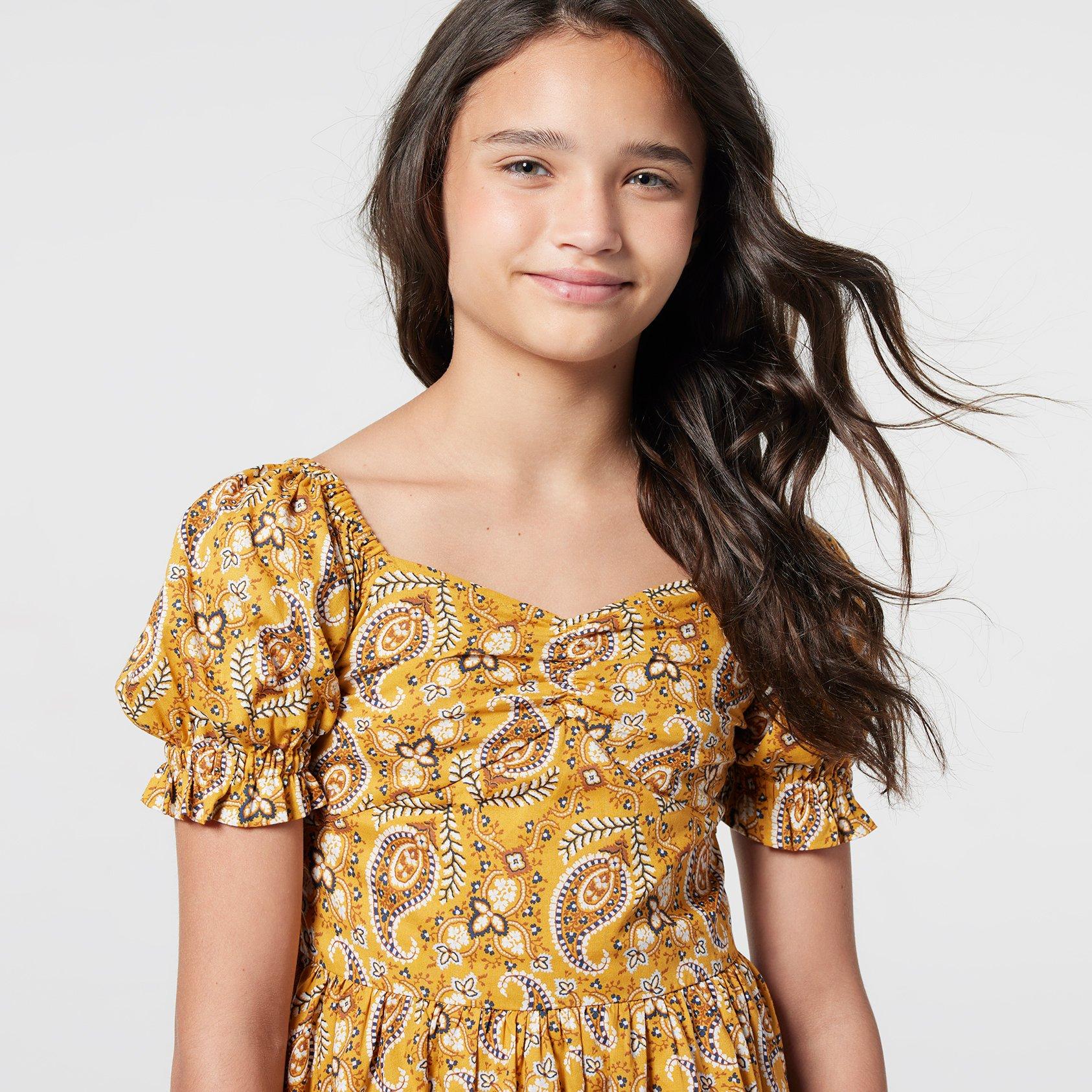 Paisley Puff Sleeve Dress image number 4