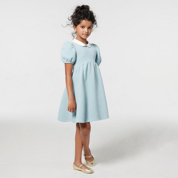Janie and Jack Quilted Puff Sleeve Dress