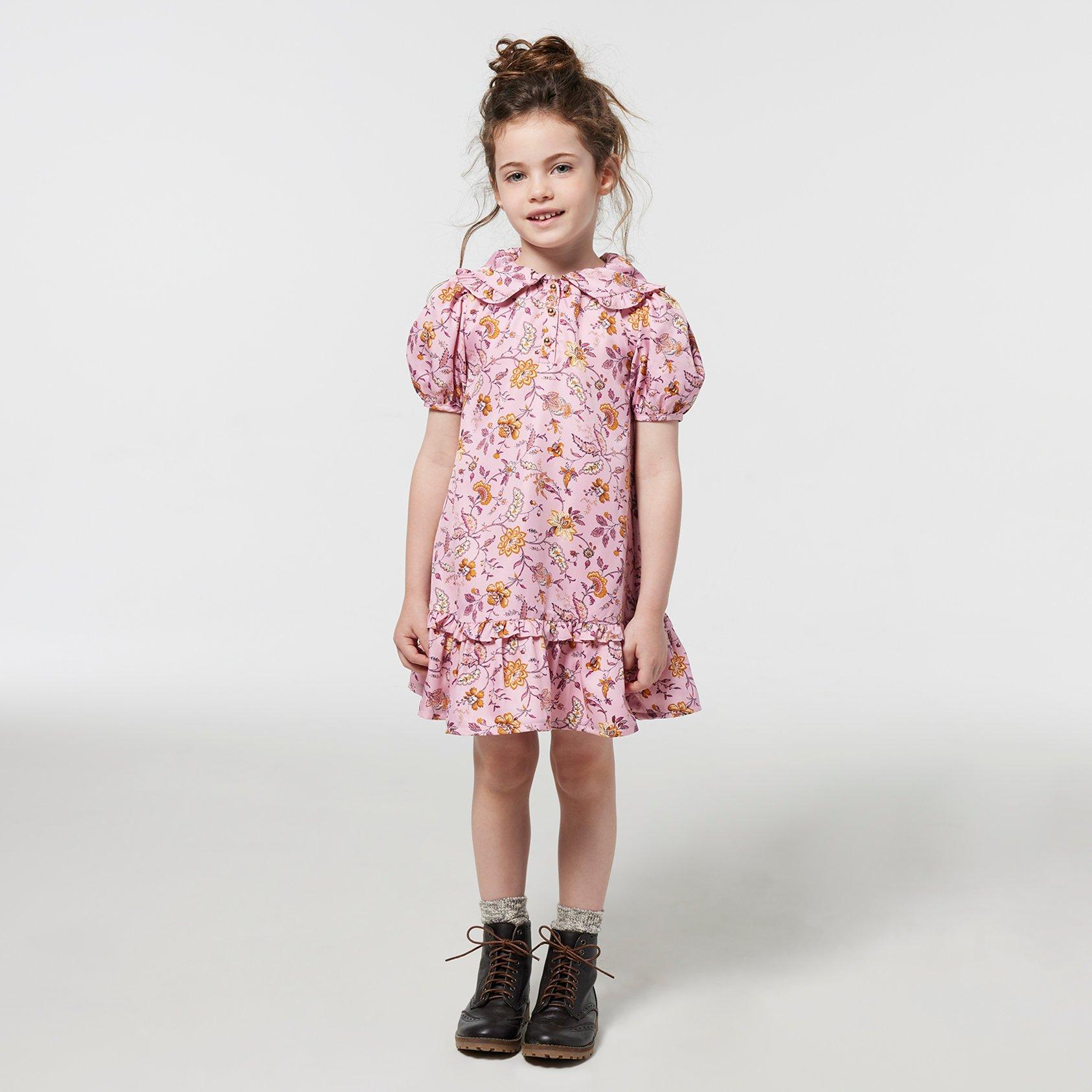 Floral Puff Sleeve Collared Dress image number 0