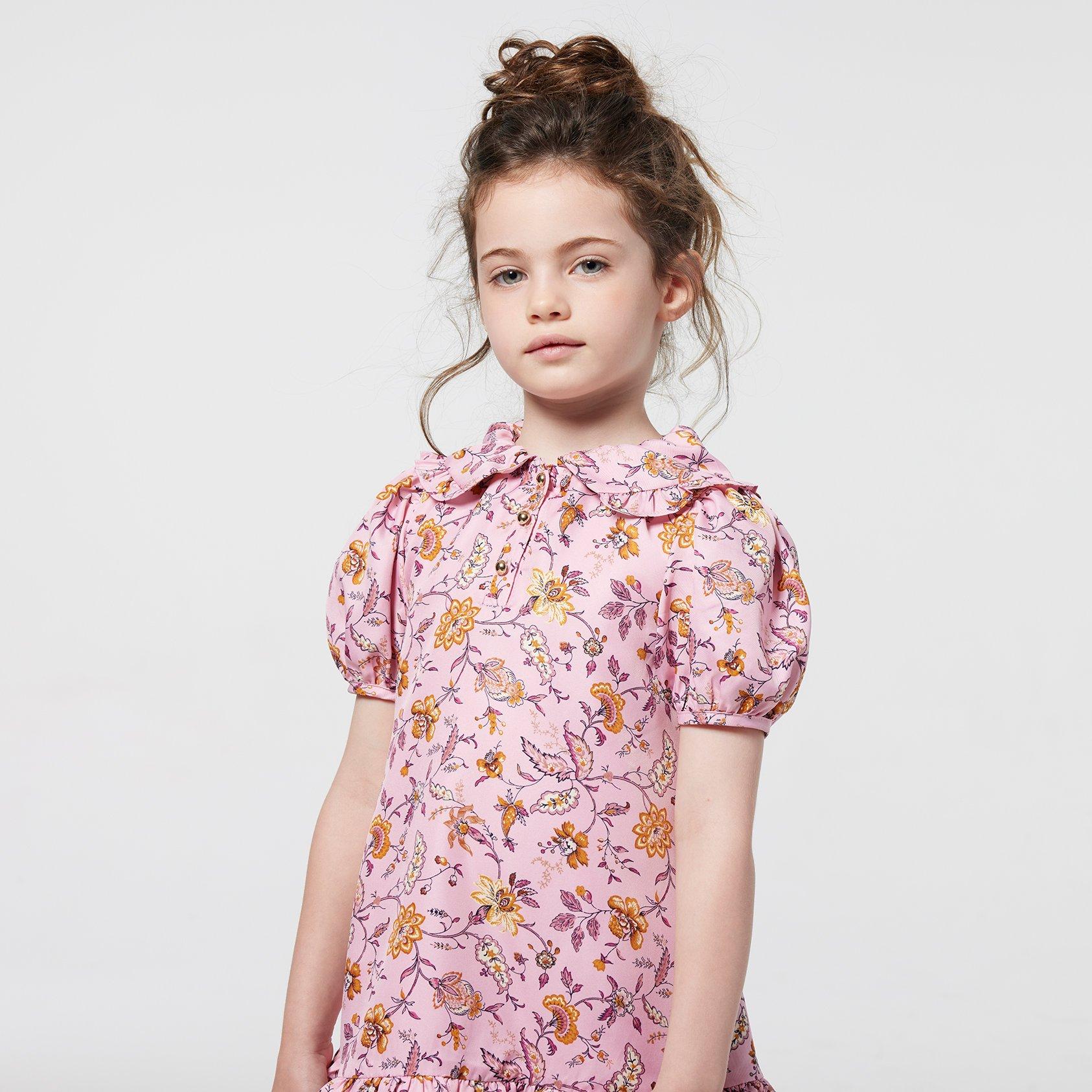Floral Puff Sleeve Collared Dress image number 4