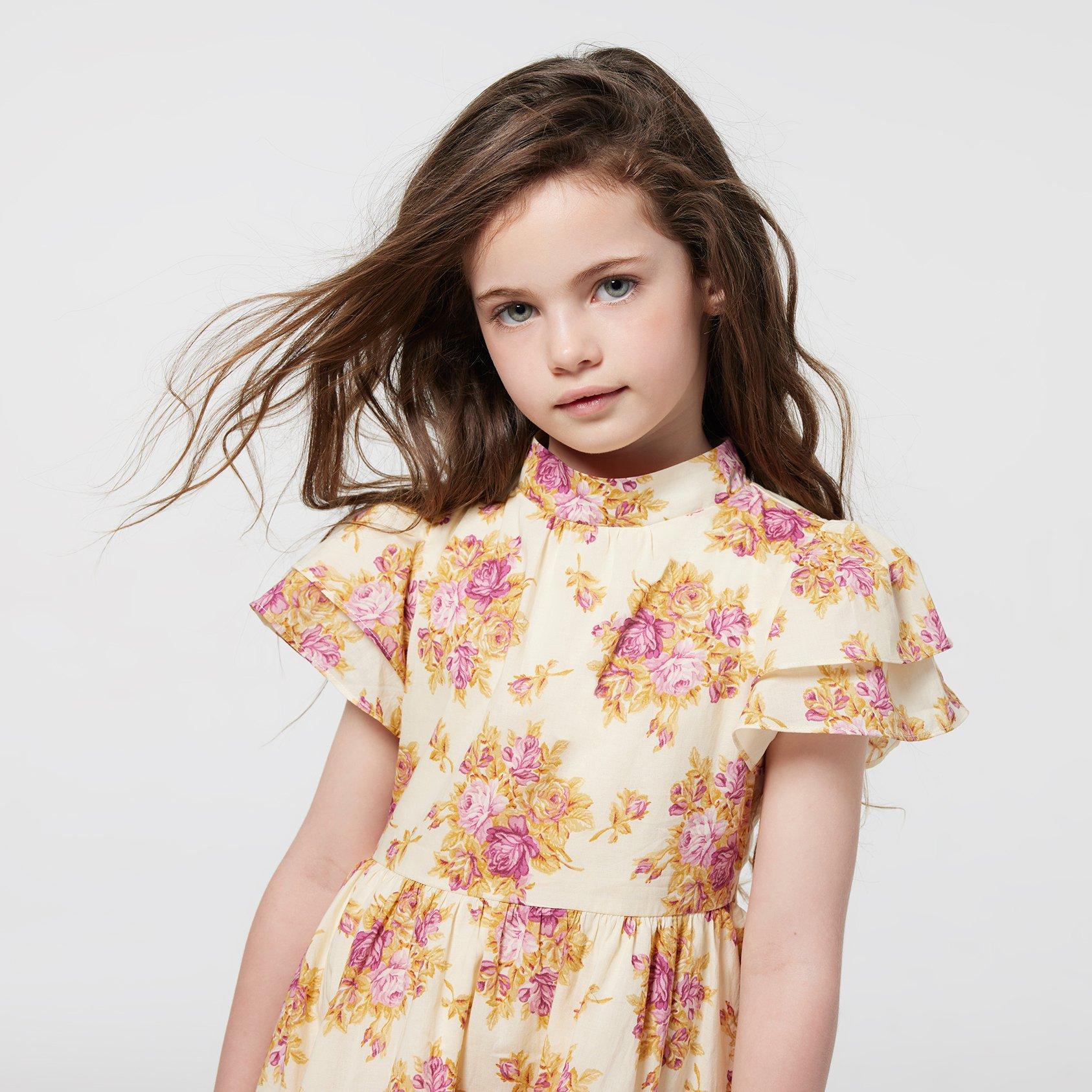 Floral Ruffle Sleeve Dress image number 4