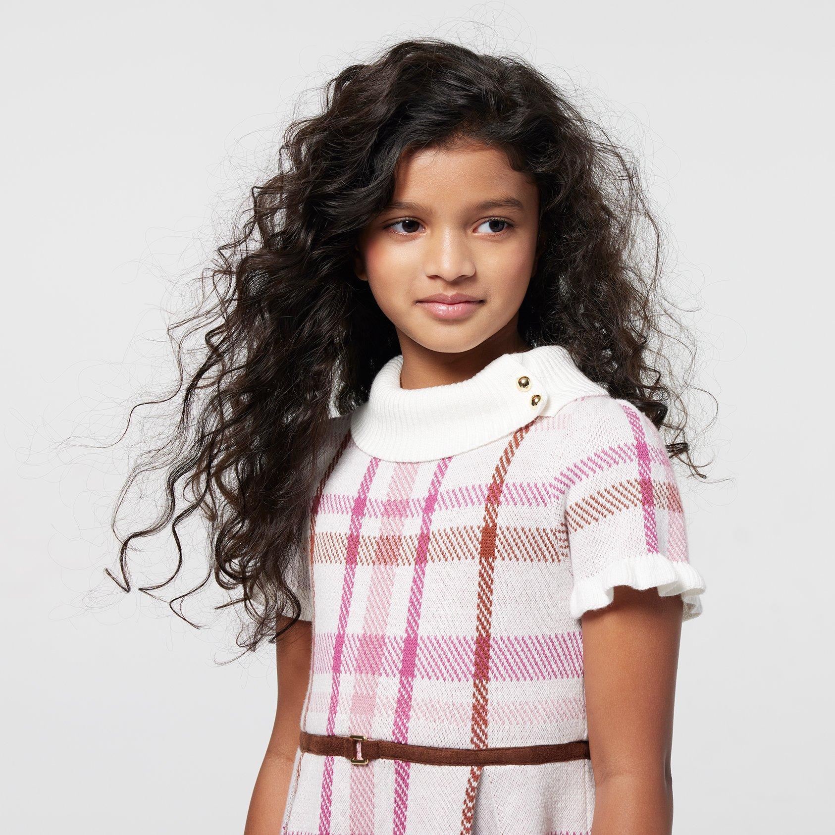 Plaid Pleated Sweater Dress image number 4