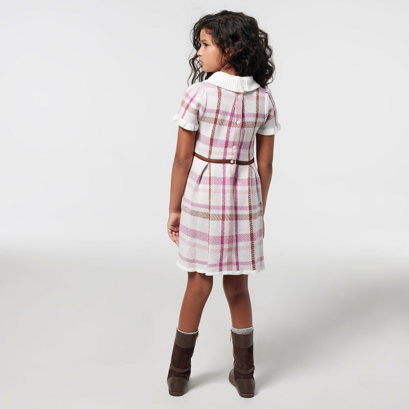 Plaid Pleated Sweater Dress image number 2