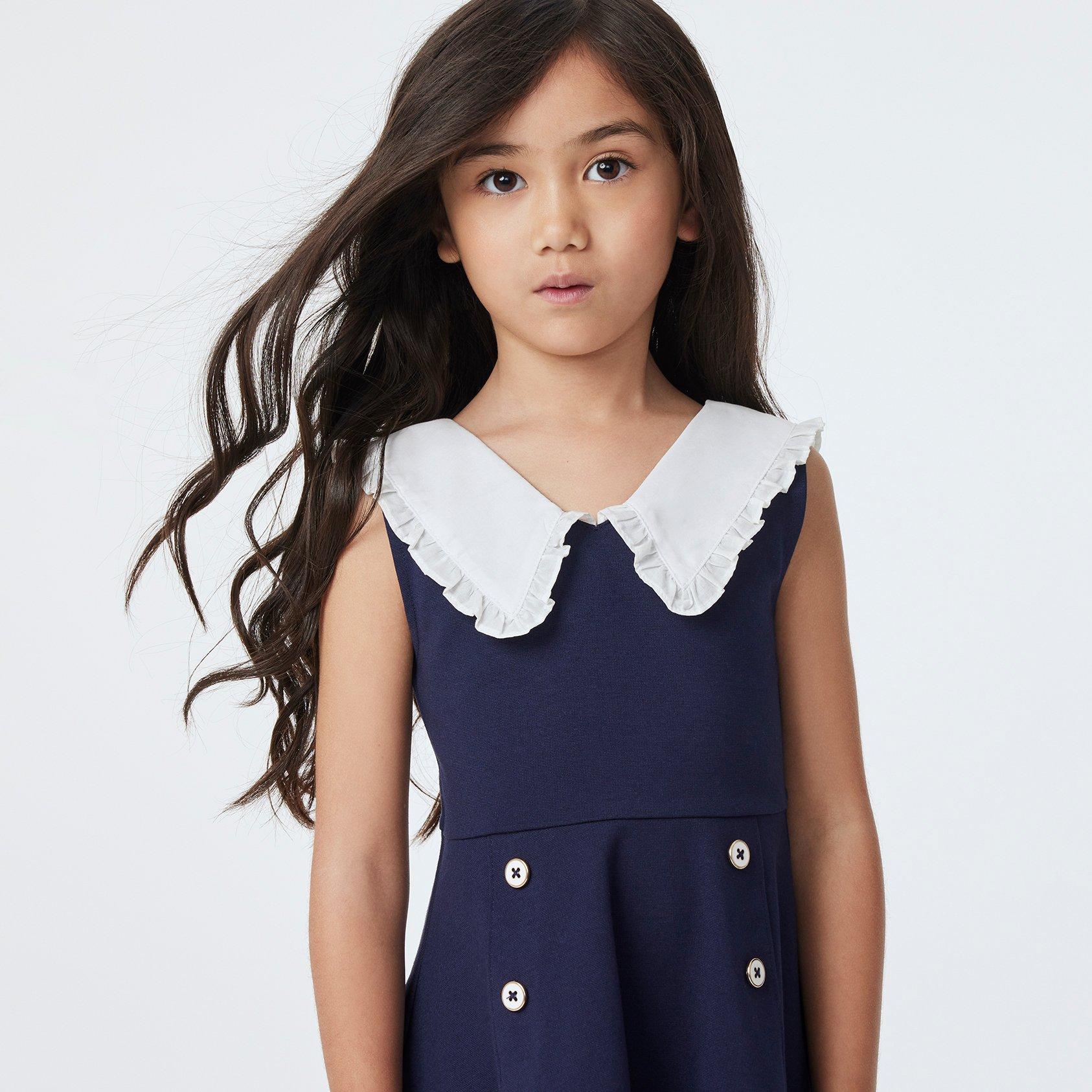 Ruffle Collar Ponte Dress image number 4