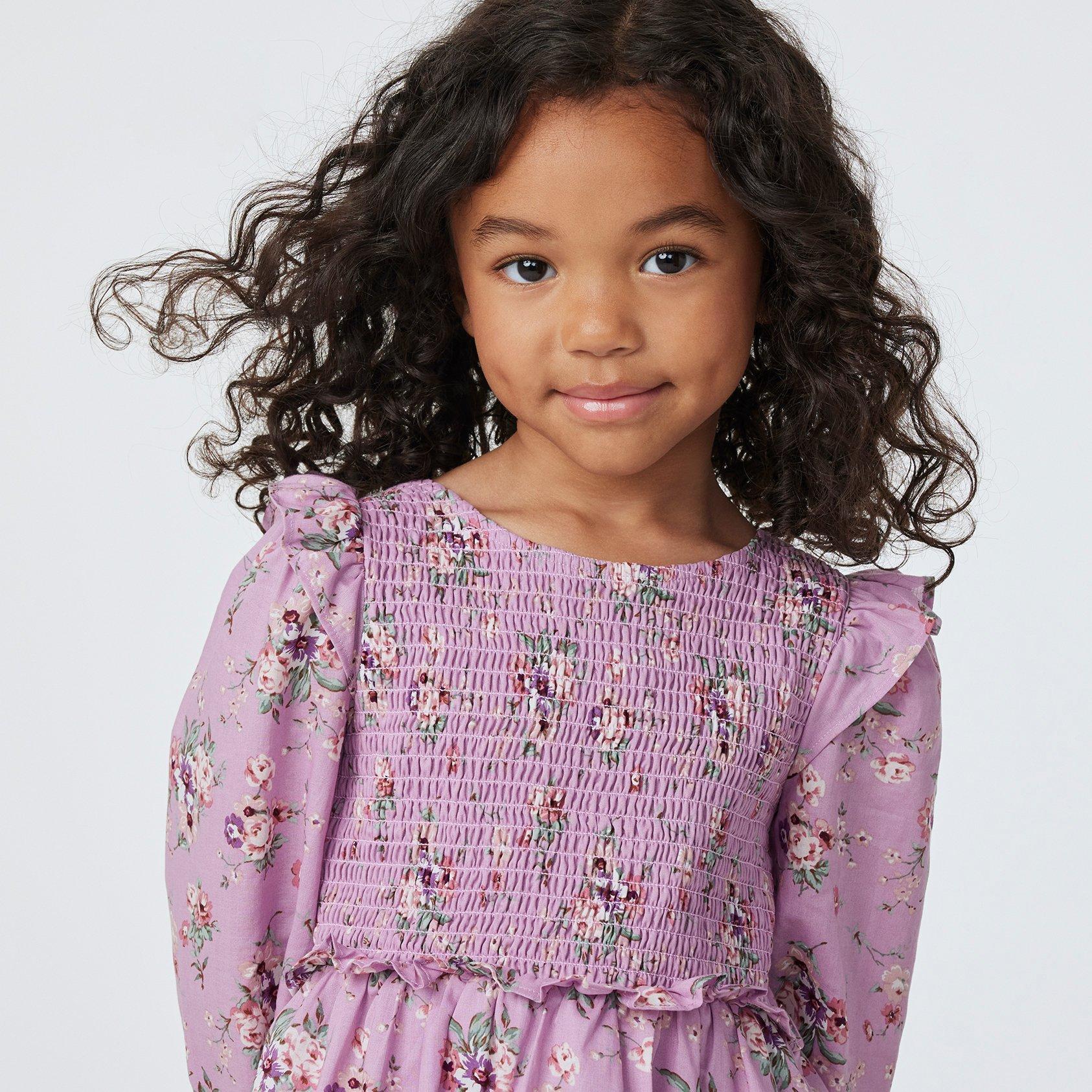 Girl Lavender Herb Floral The Eloise Smocked Dress by Janie and Jack image.