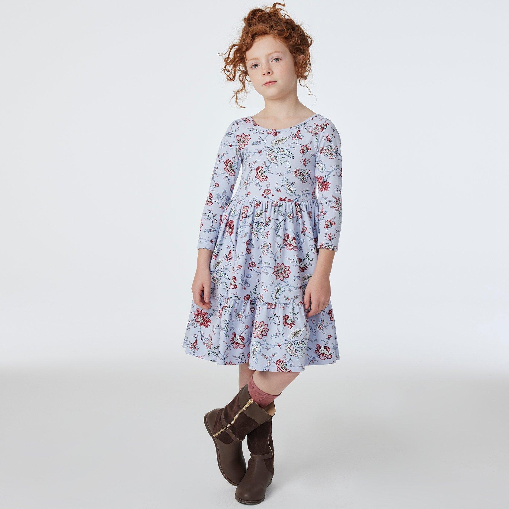 Girl Halogen Blue Floral The Everyday 3 4 Sleeve Dress by Janie