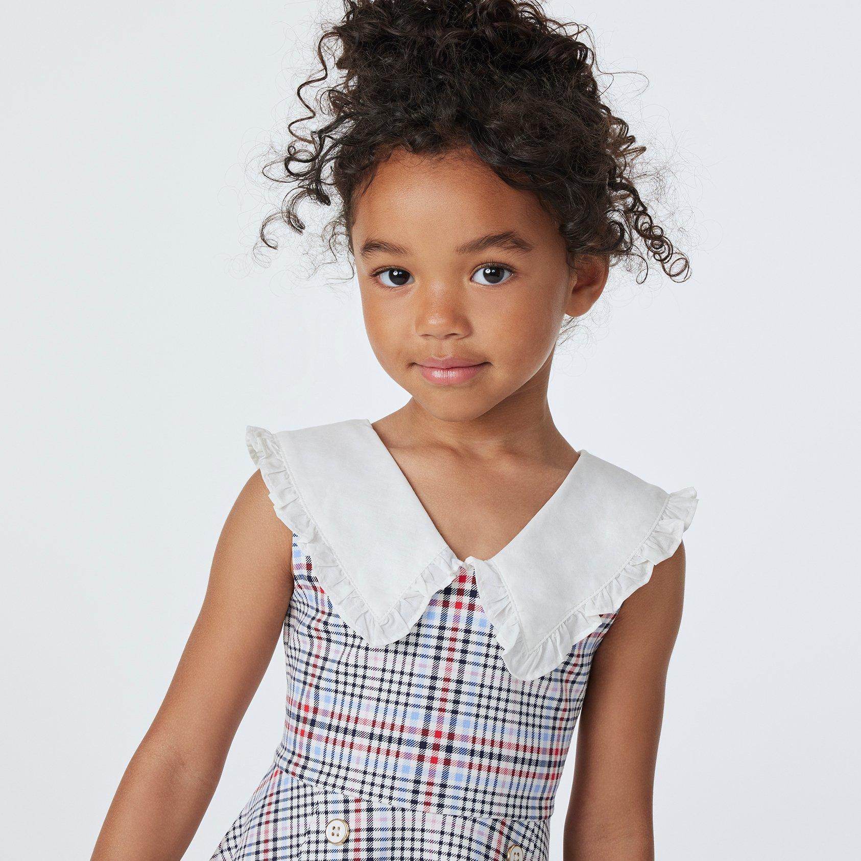Girl True Red Plaid Plaid Ruffle Collar Ponte Dress by Janie and Jack