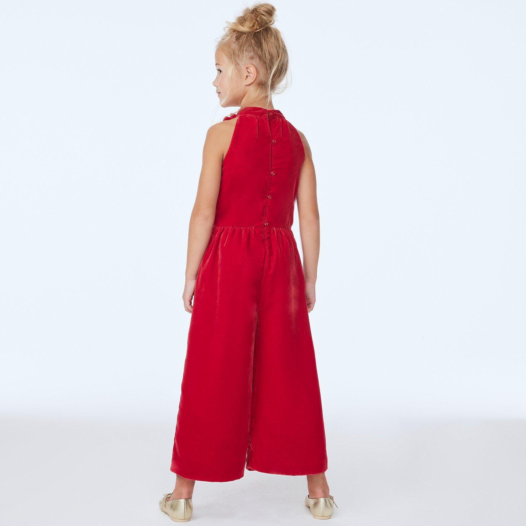 Red jumpsuit with bow 2025