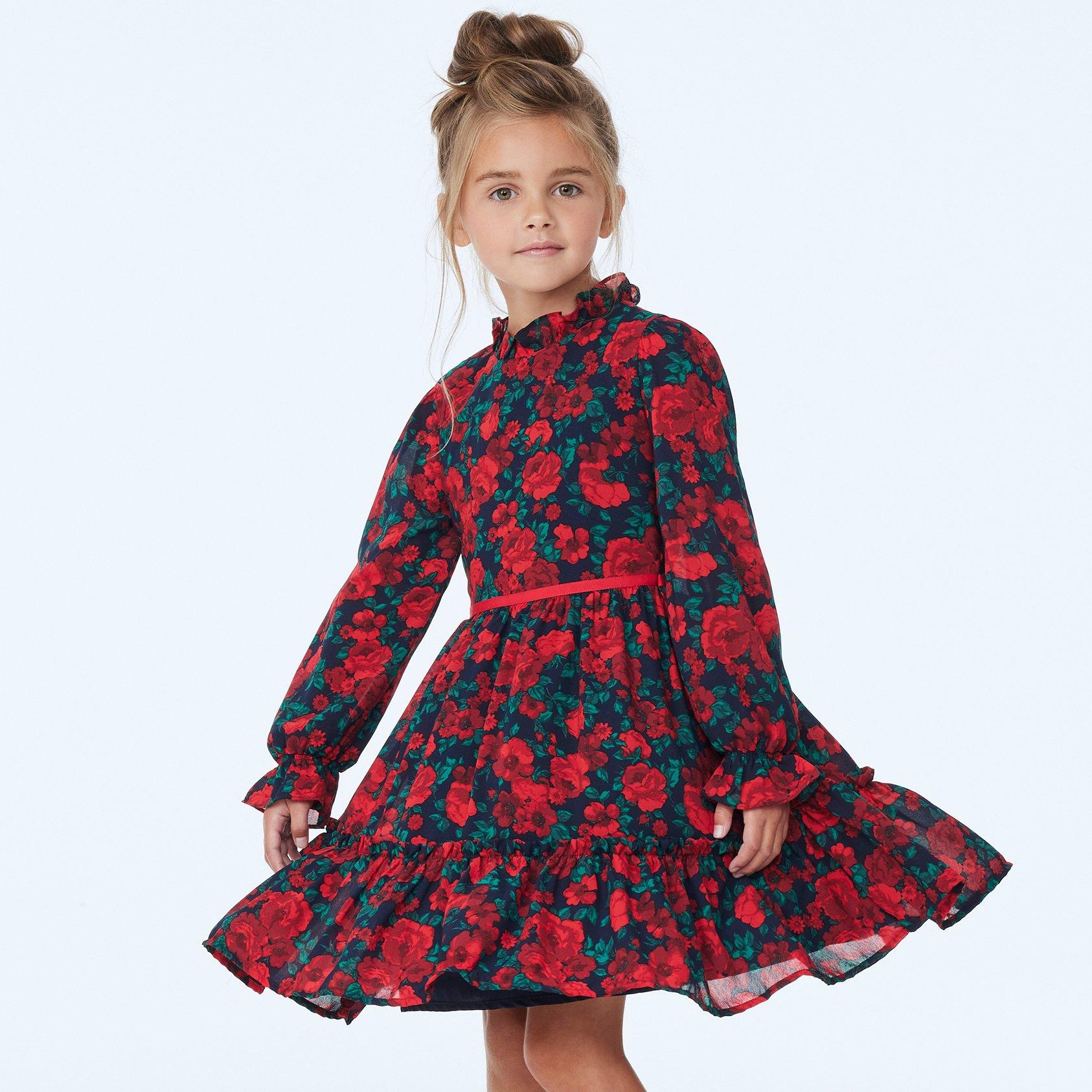 Girl Dark Marine Rose The Holiday Frills Dress by Janie and Jack