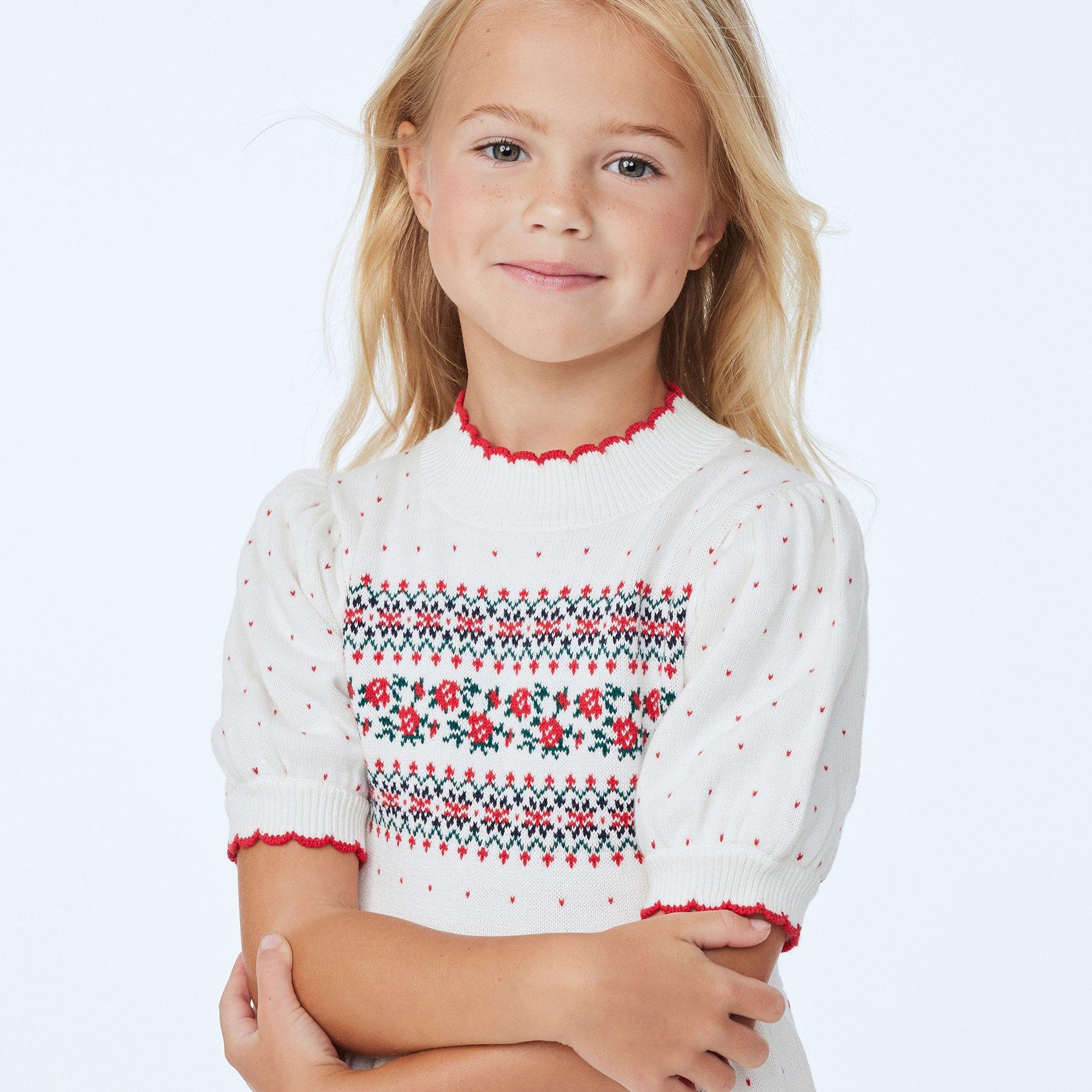 Fair Isle Rose Sweater Dress image number 2