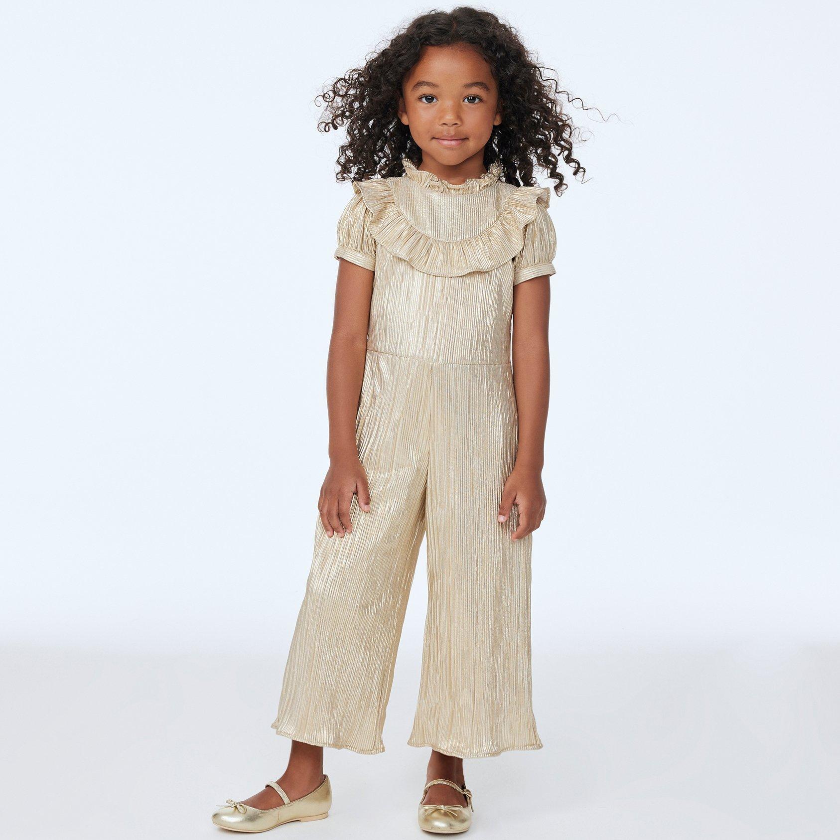 Girls gold jumpsuit cheap
