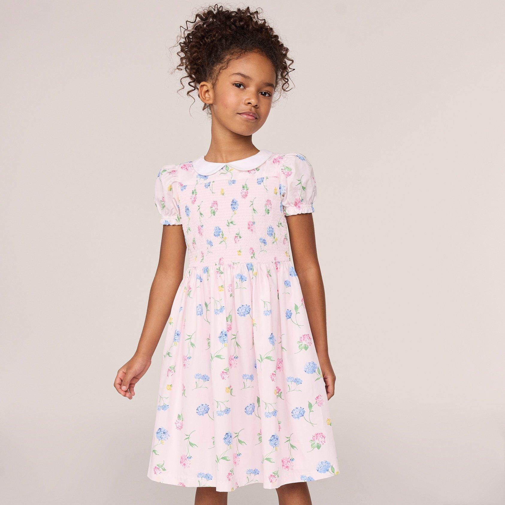 Girl Pink Marshmallow Floral The Charlotte Floral Smocked Dress by Janie and Jack