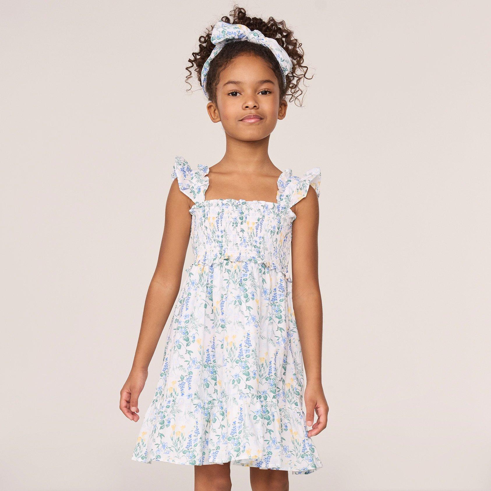 Girl Teal Floral The Emily Floral Smocked Sundress by Janie and Jack