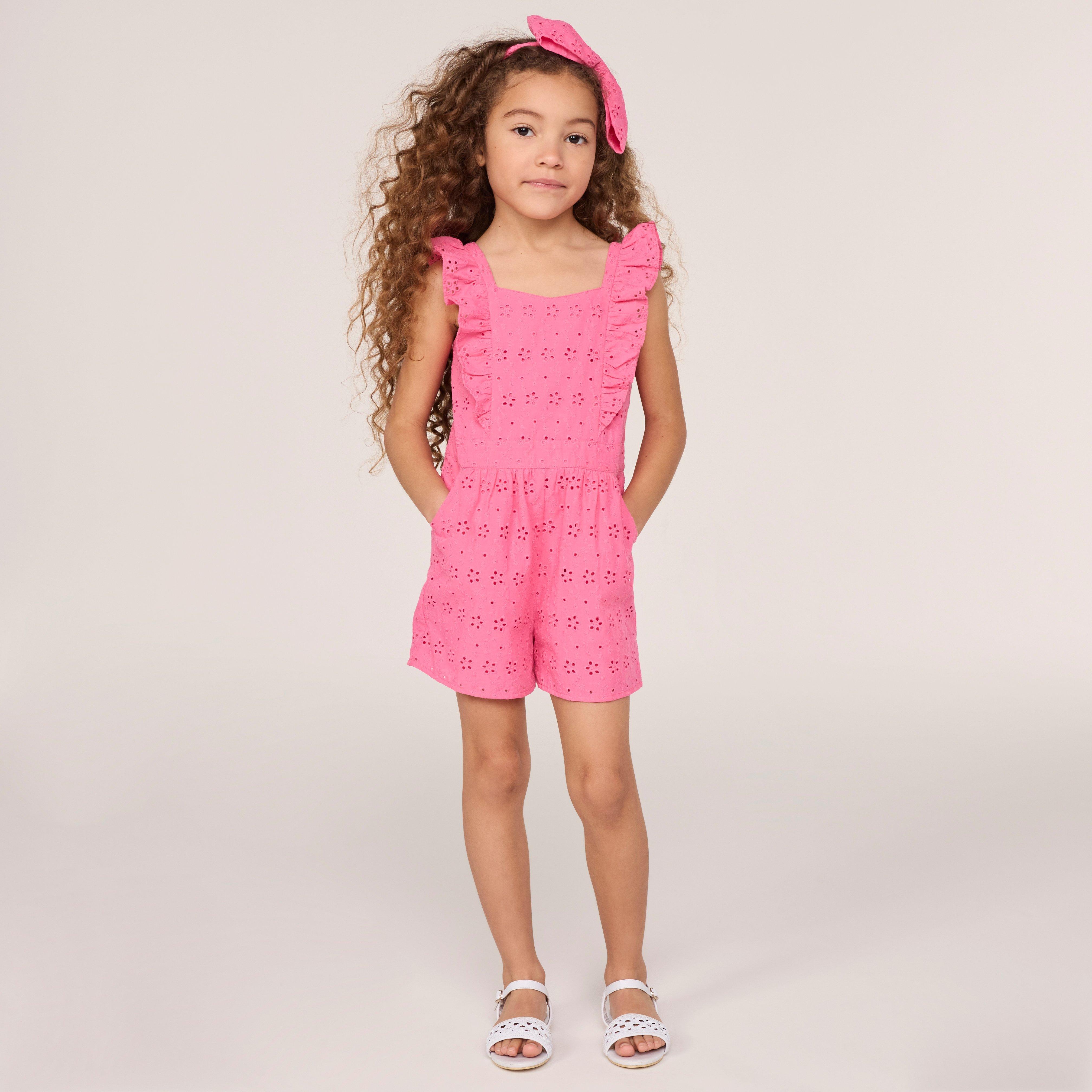 Eyelet Ruffle Romper image number 7