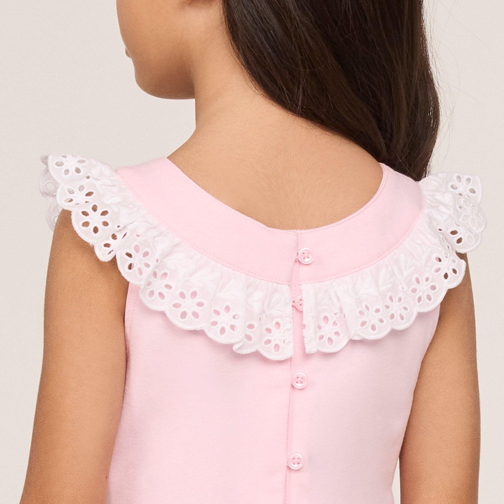 Eyelet Ruffle Ponte Dress image number 1