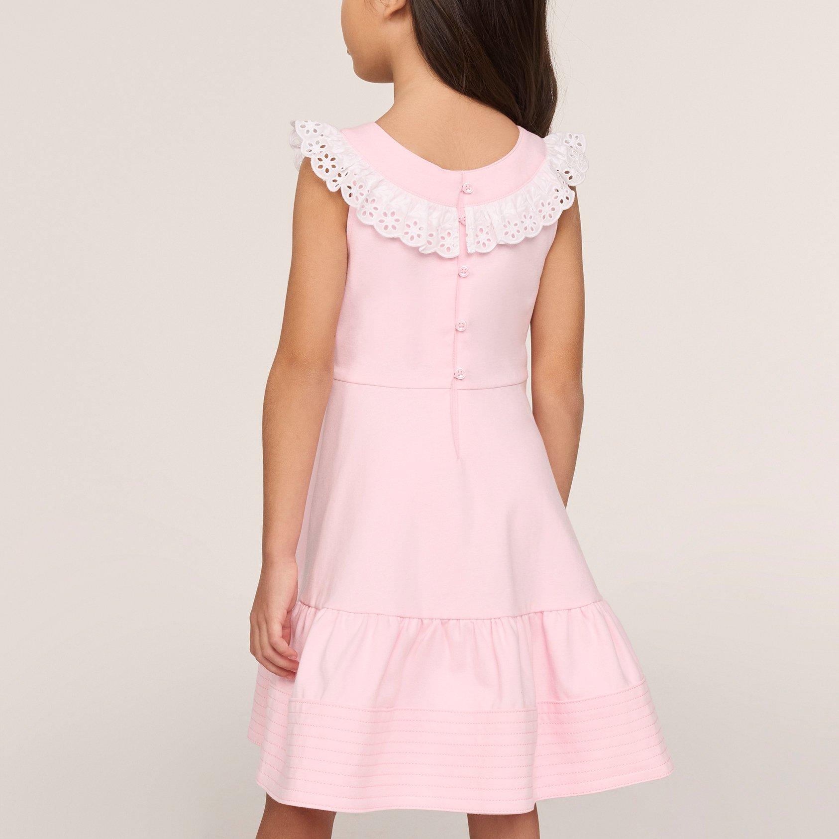 Eyelet Ruffle Ponte Dress image number 3