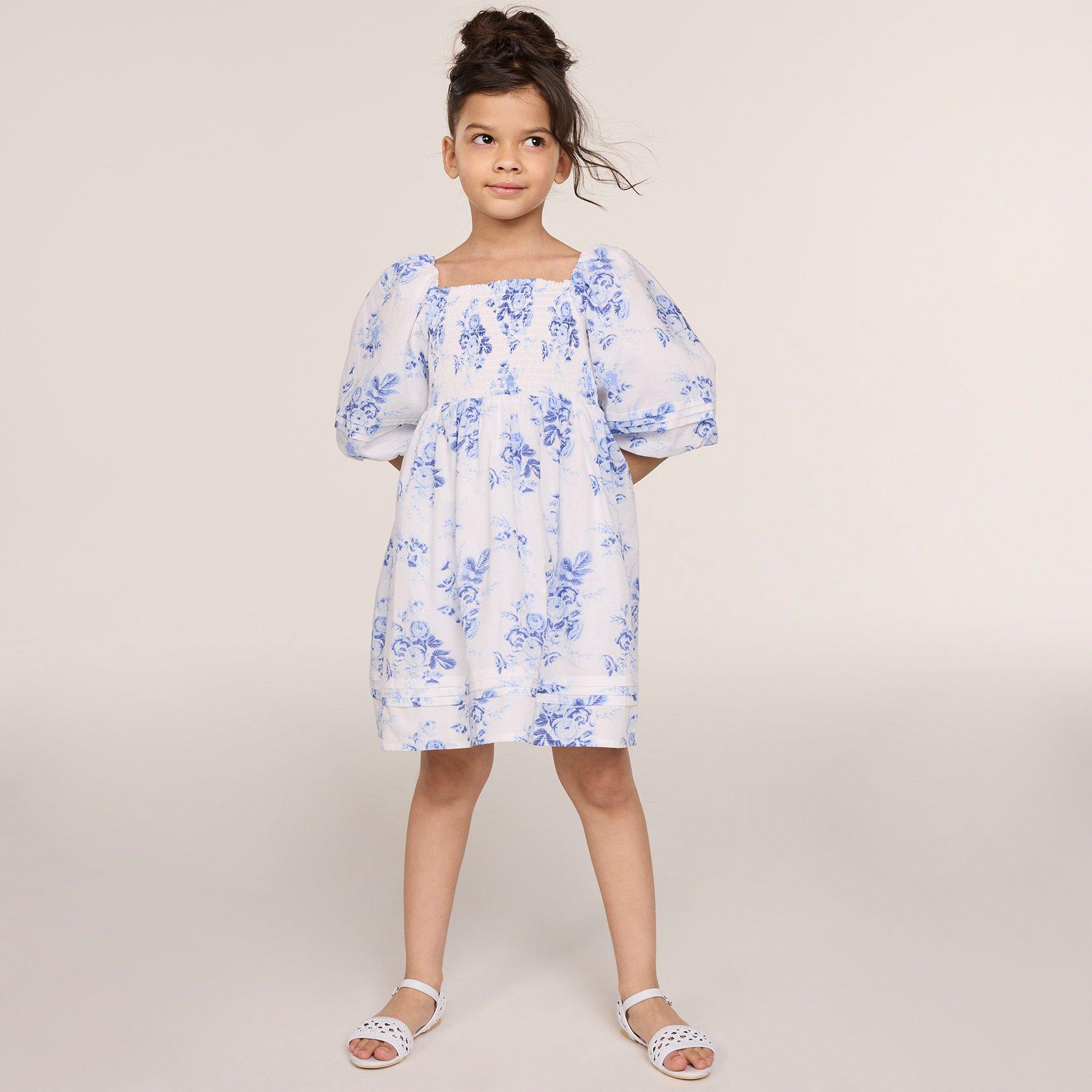 The Natalie Floral Smocked Bubble Sleeve Dress image number 7