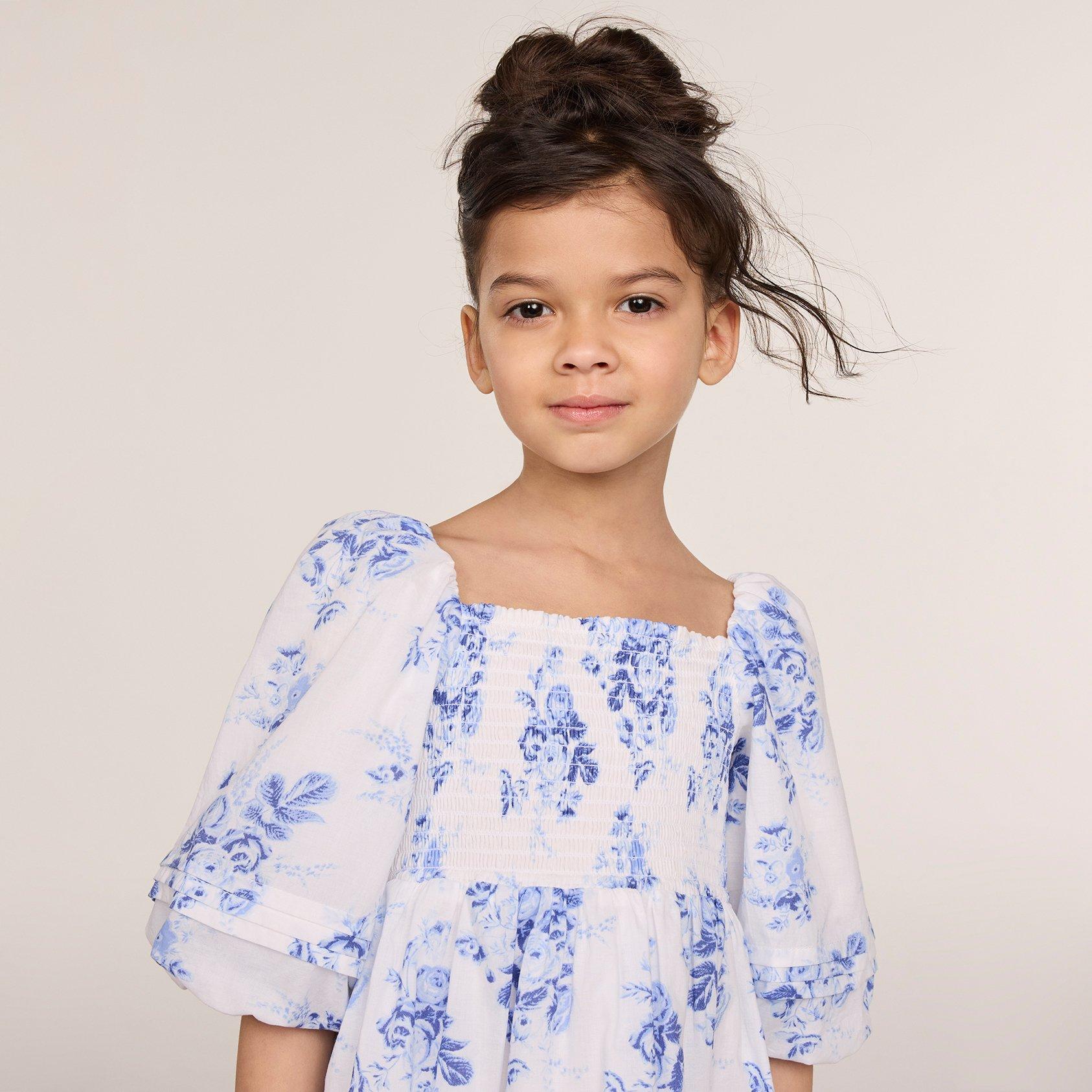 The Natalie Floral Smocked Bubble Sleeve Dress image number 5