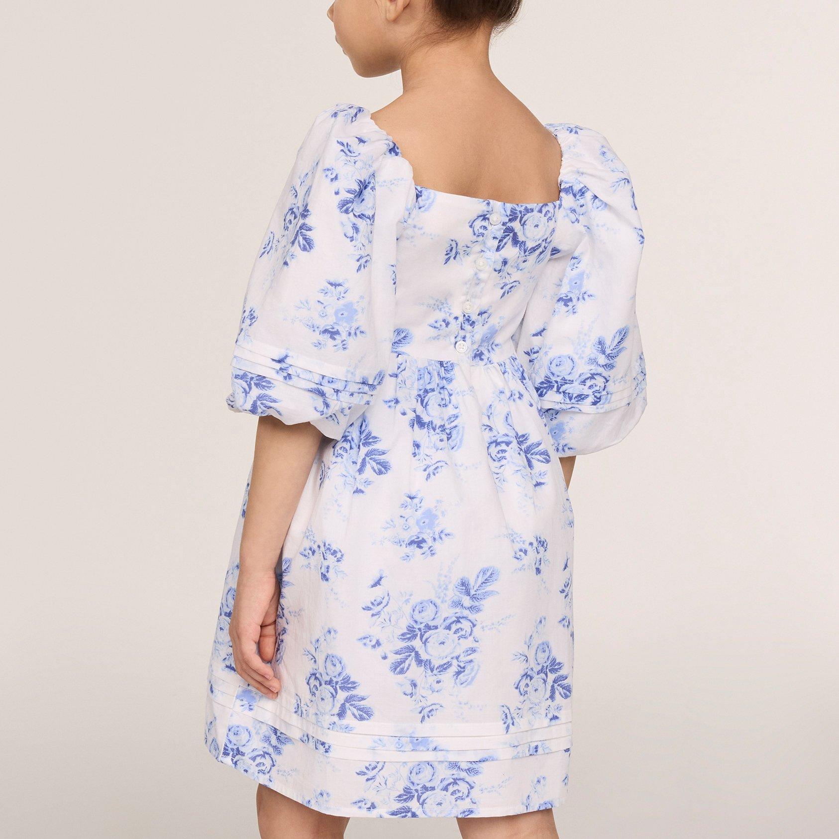The Natalie Floral Smocked Bubble Sleeve Dress image number 3