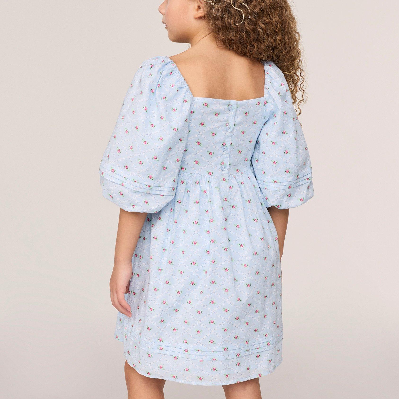 The Natalie Floral Smocked Bubble Sleeve Dress image number 3