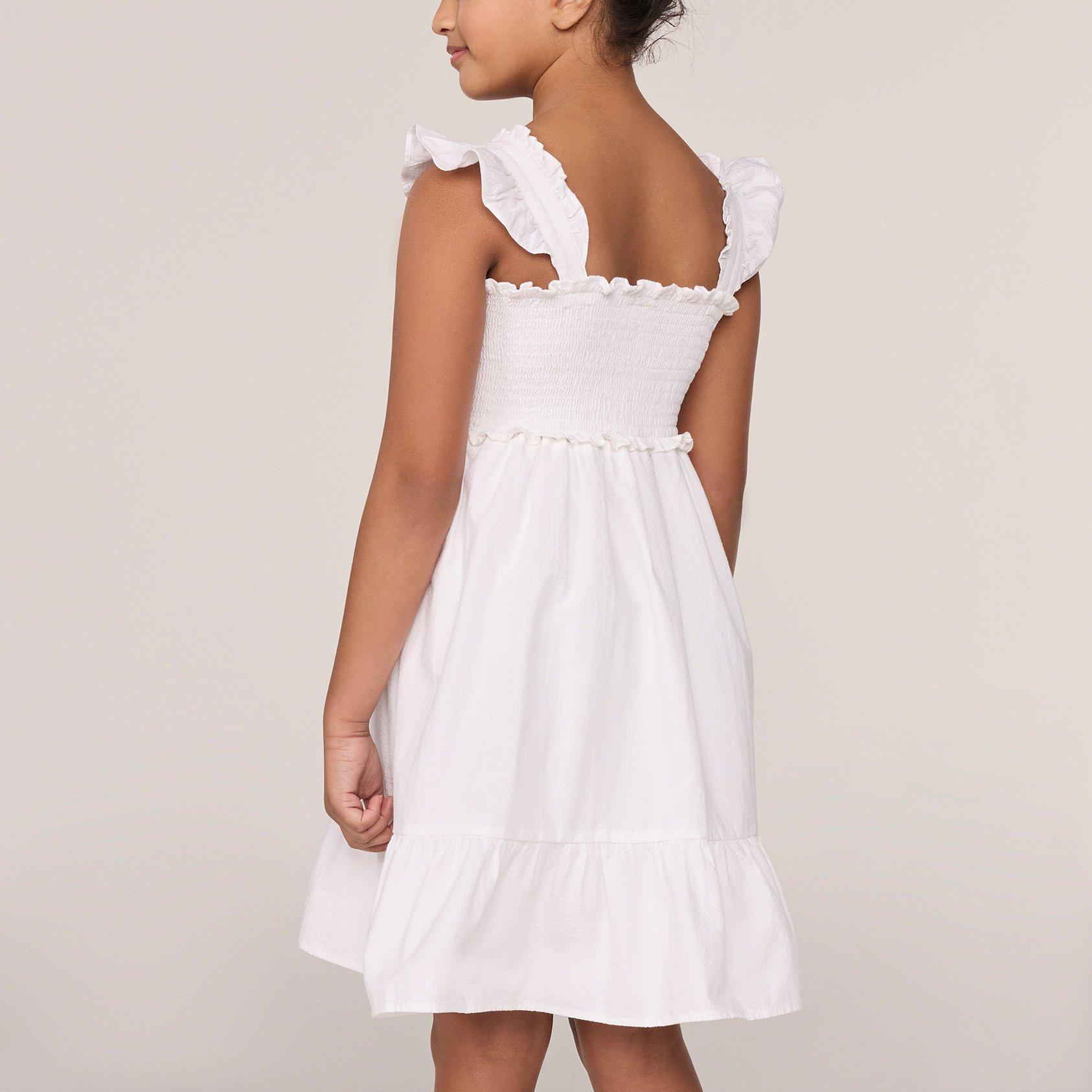 Playdate Preppy Smocked White Dress