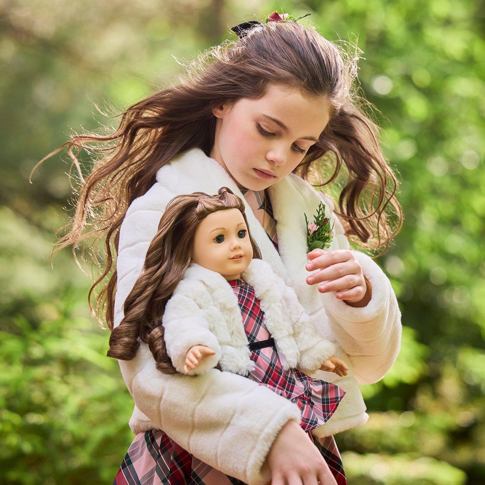 Accessories Cream And Sugar American Girl x Janie And Jack Winter White Jacket For Dolls by Janie and Jack