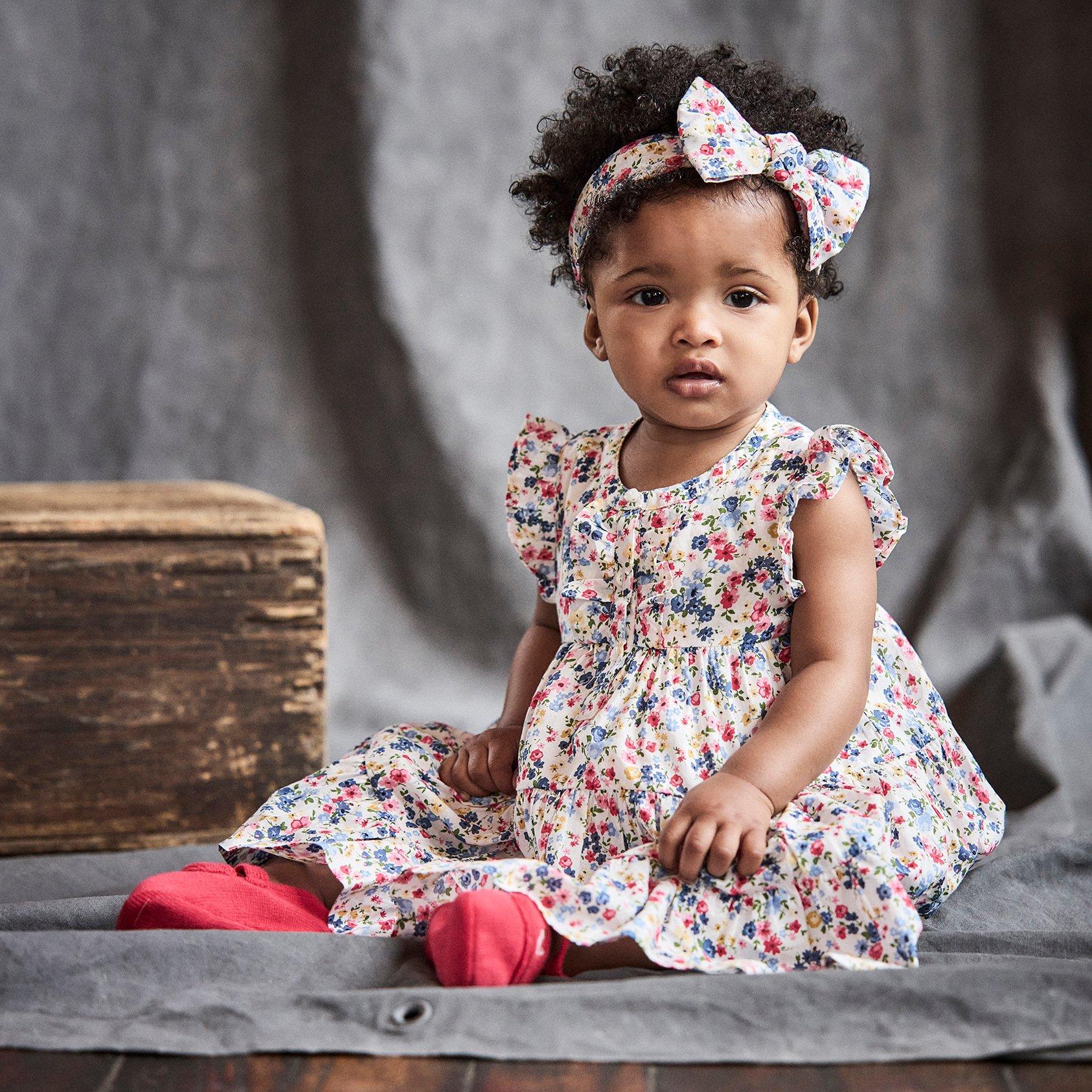 Baby Ditsy Floral Tiered Dress