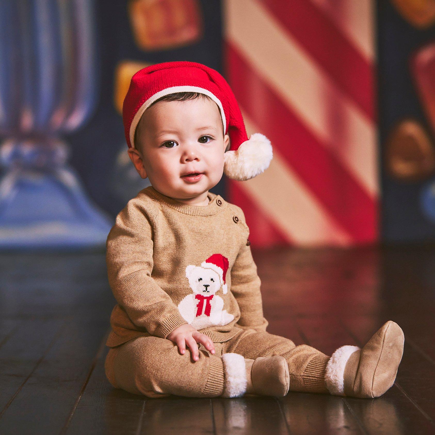 Baby Santa Bear Sweater image number 1