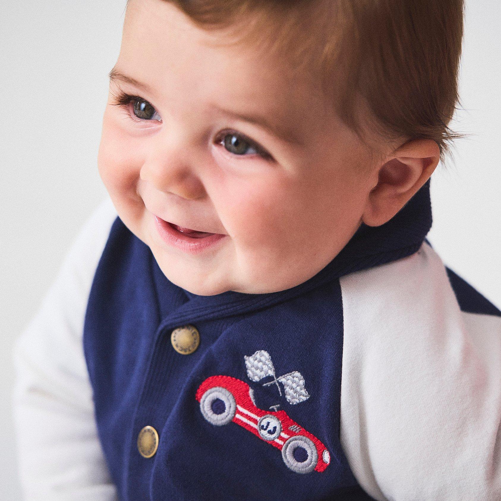 Baby Race Car Shawl Collar Cardigan image number 1