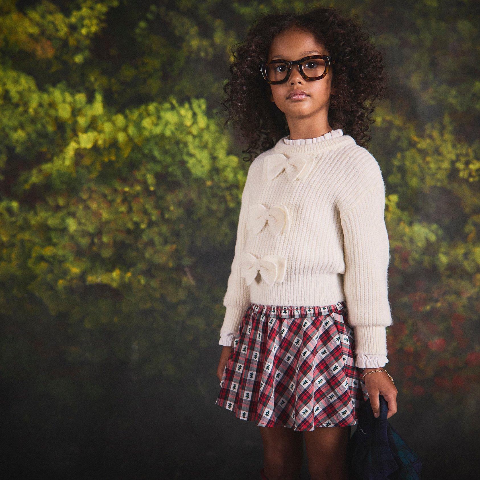 Holiday Tartan Smocked Skirt image number 3